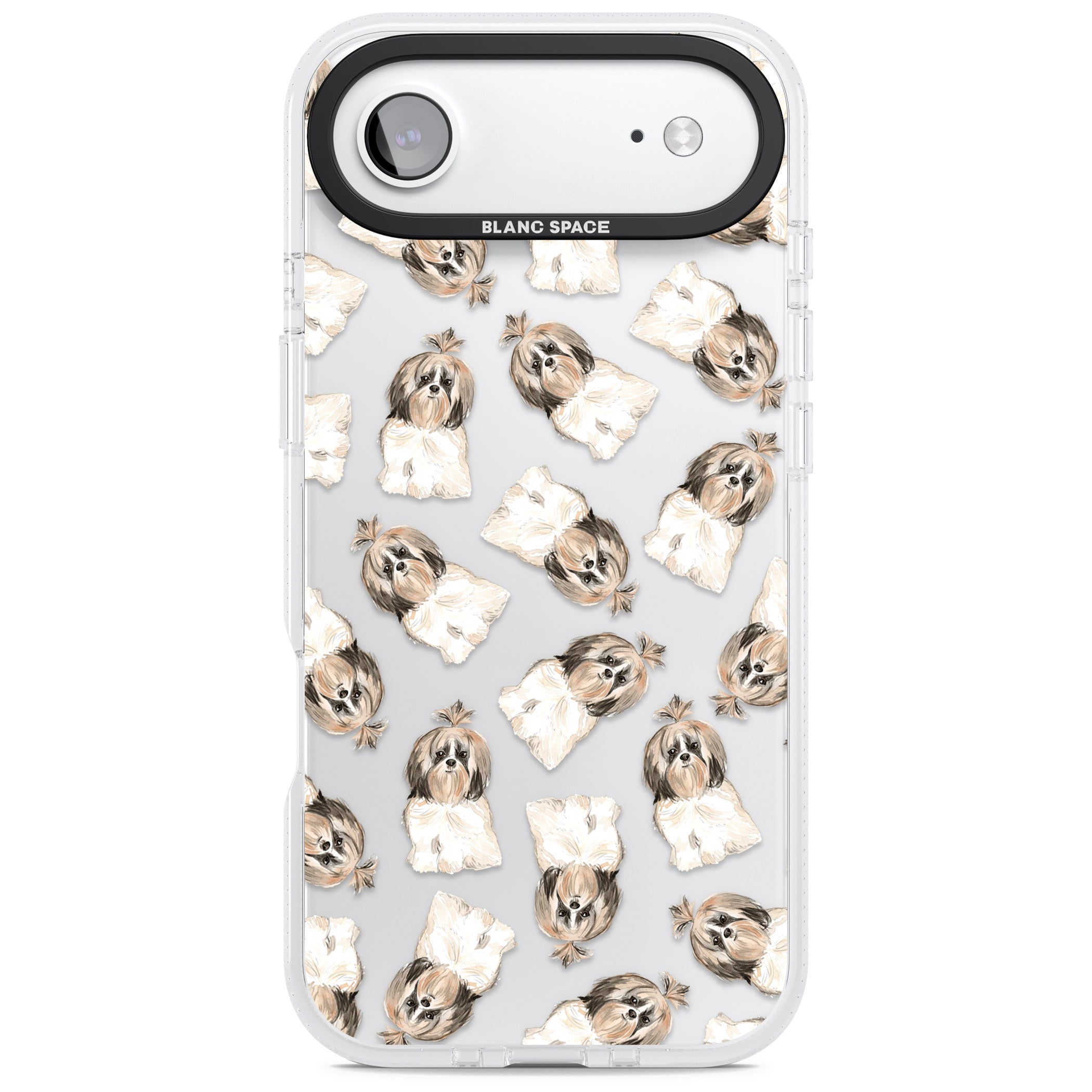 Shih Tzu Pattern Long Hair iPhone 17 Air Impact Air Clear Phone Case