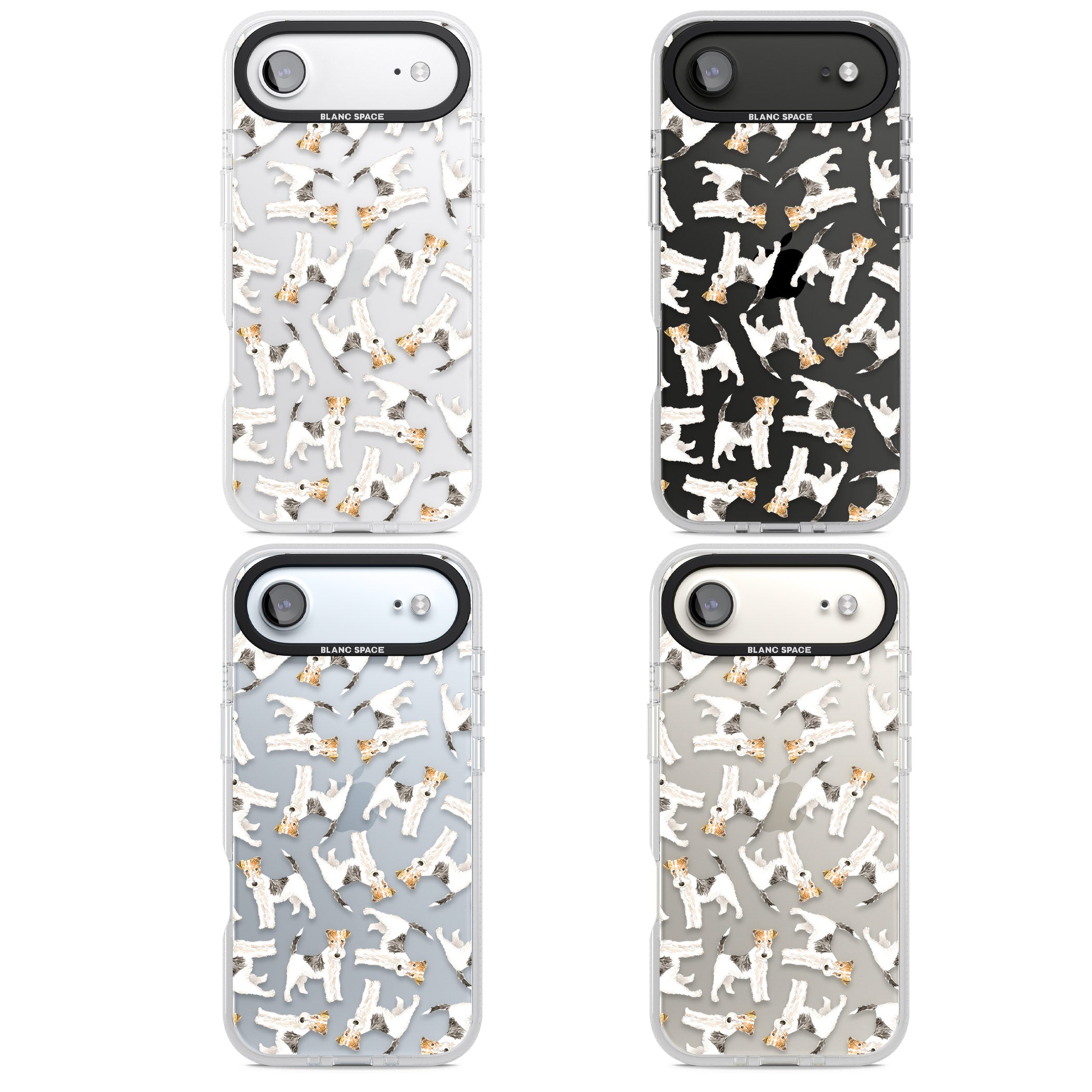 Wire Haired Fox Terrier Dog Pattern iPhone 17 Air Impact Air Clear Phone Case APT Impact Protection