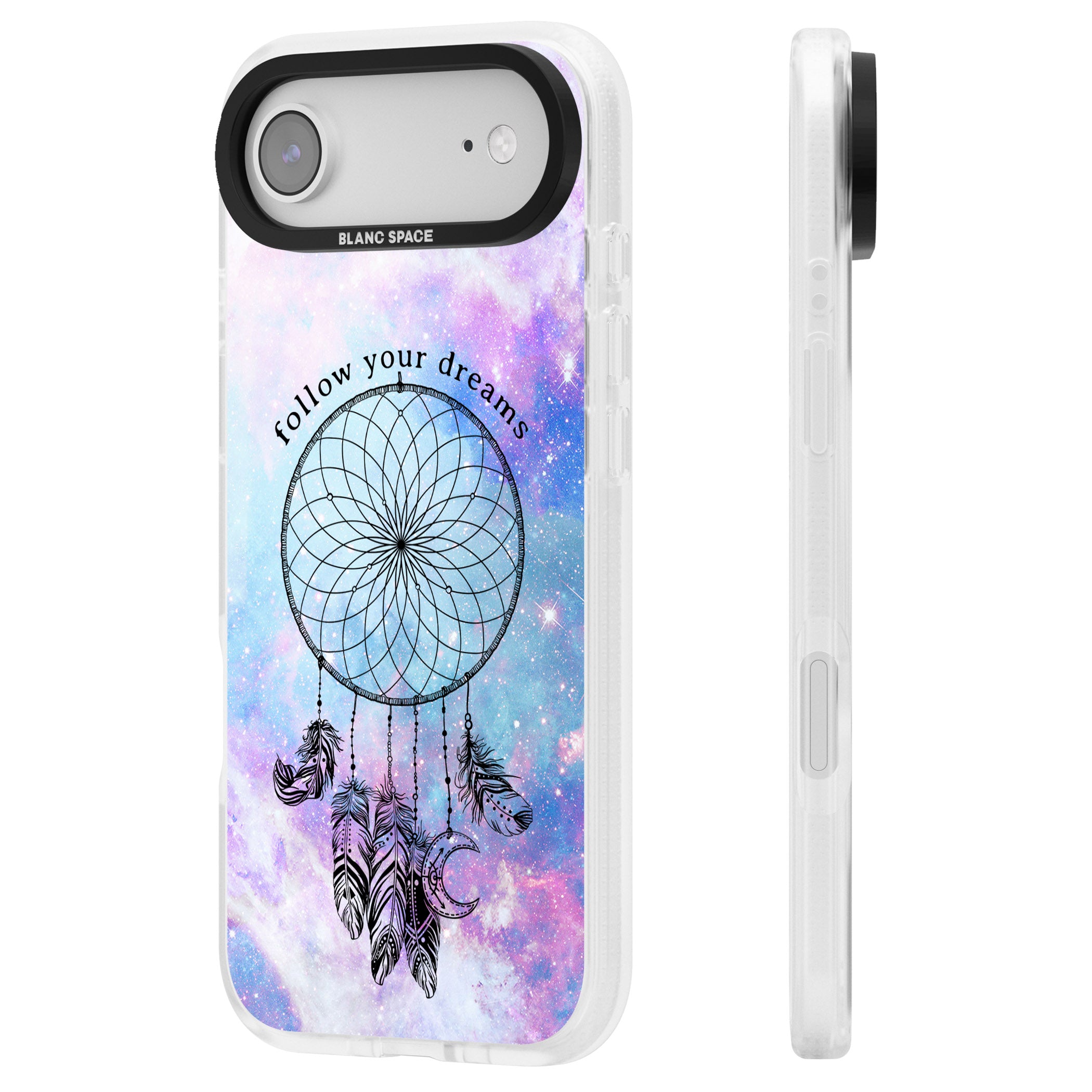 Galaxy Dreamcatcher iPhone 17 Air Impact Air Clear Phone Case Side Profile