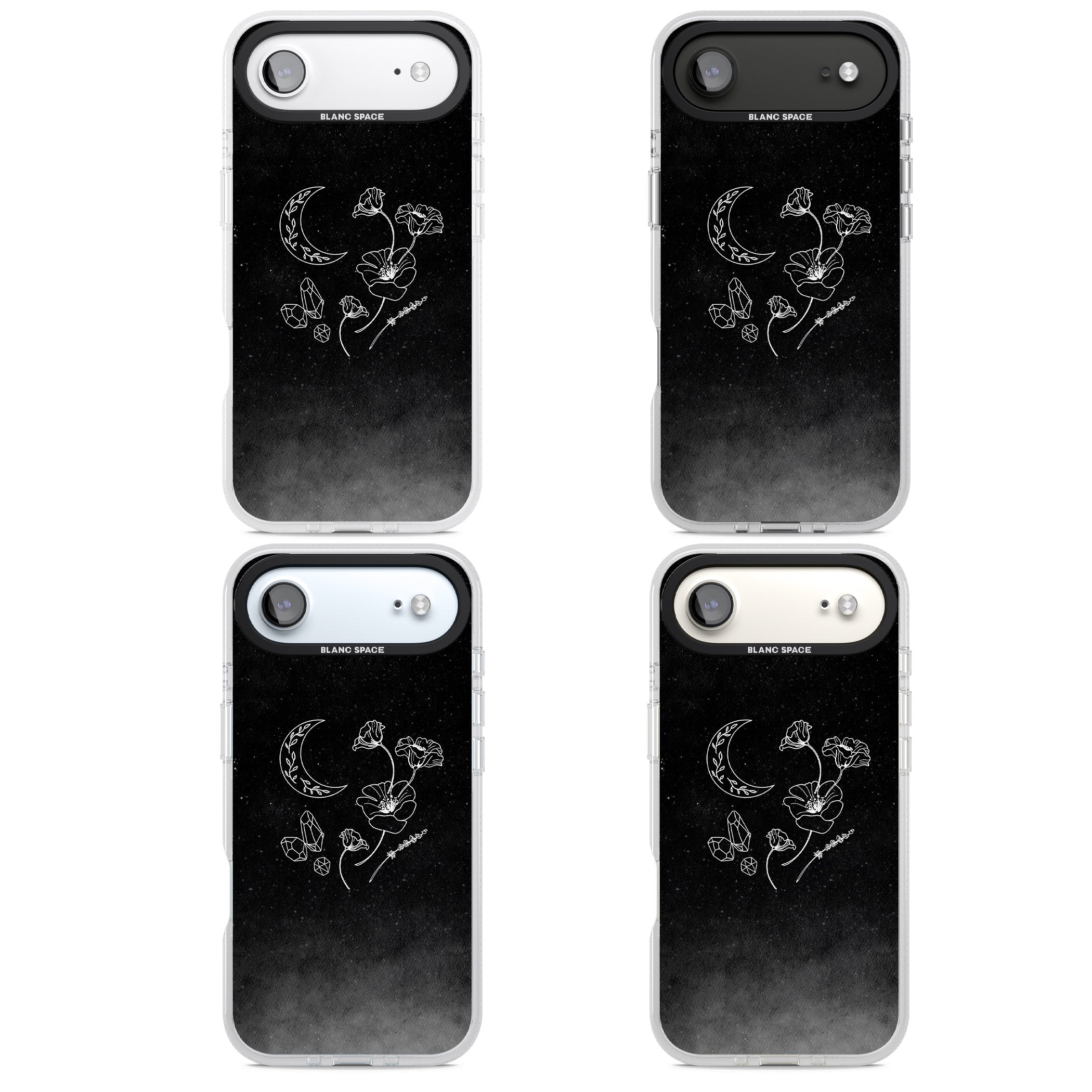Midnight Moon Botanic iPhone 17 Air Impact Air Clear Phone Case APT Impact Protection