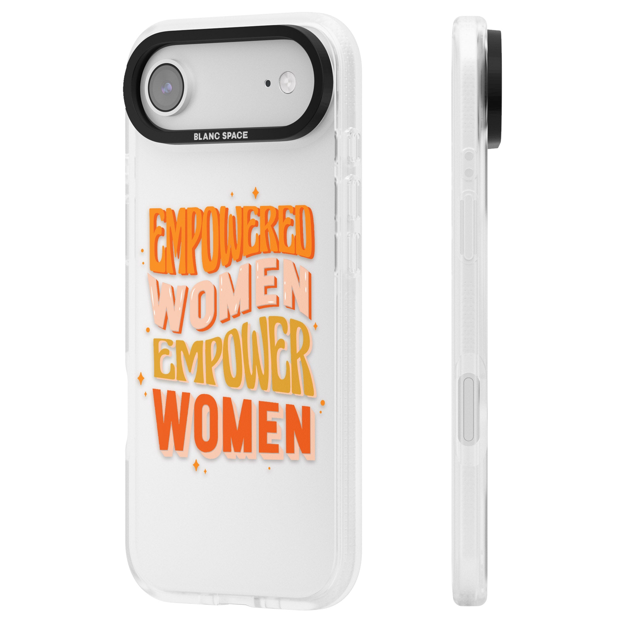 Empowered Women iPhone 17 Air Impact Air Clear Phone Case Side Profile