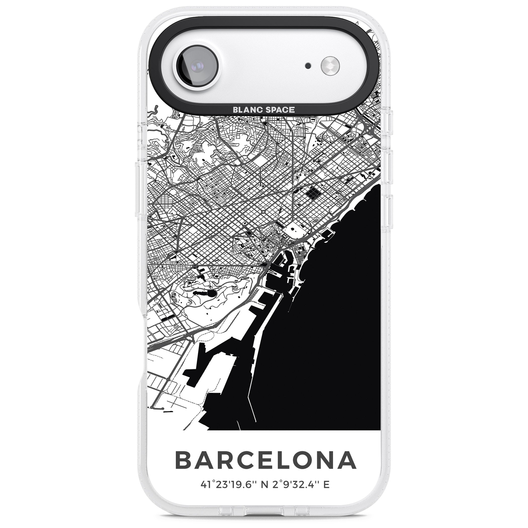 Barcelona Map iPhone 17 Air Impact Air Clear Phone Case