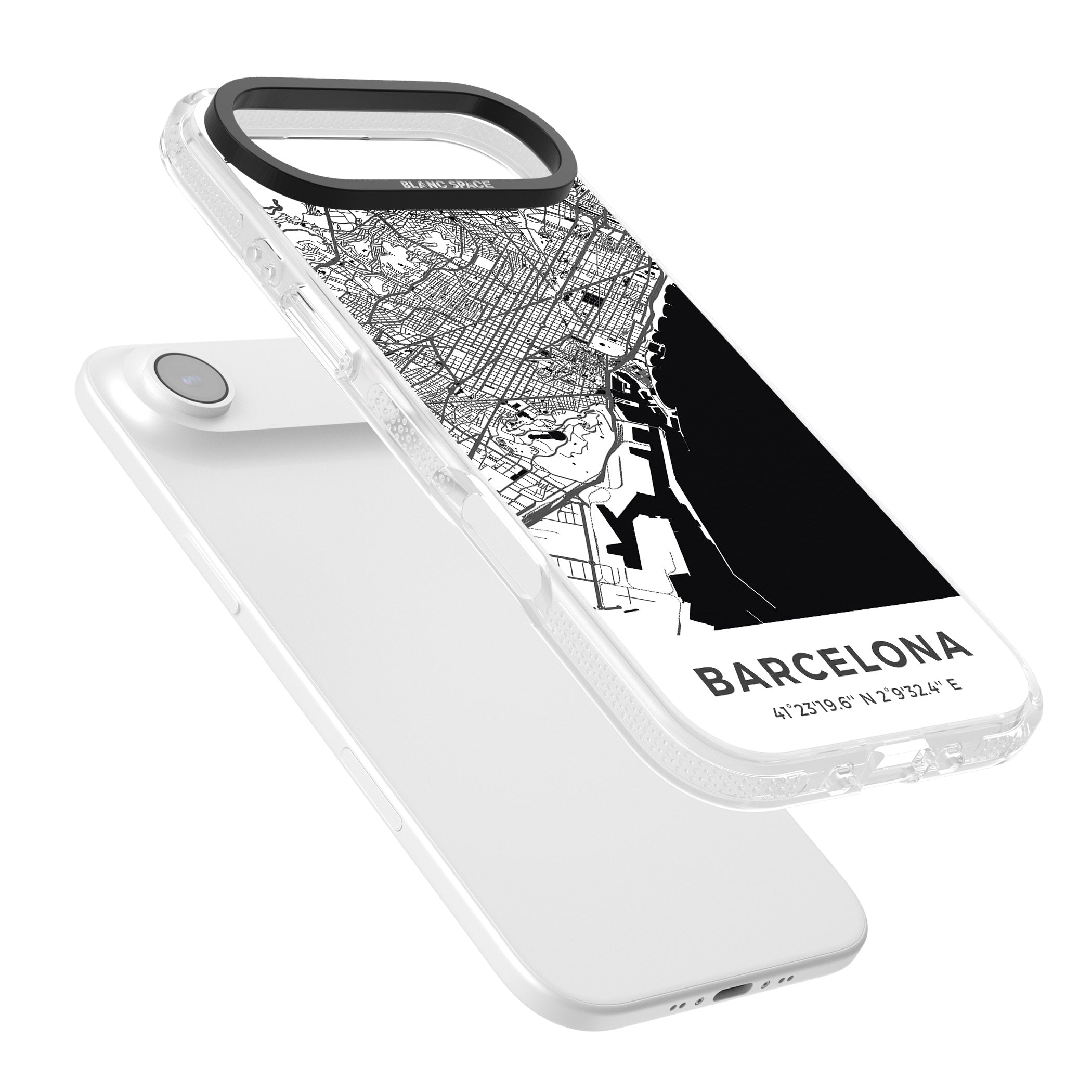 Barcelona Map iPhone 17 Air Impact Air Clear Phone Case Colours