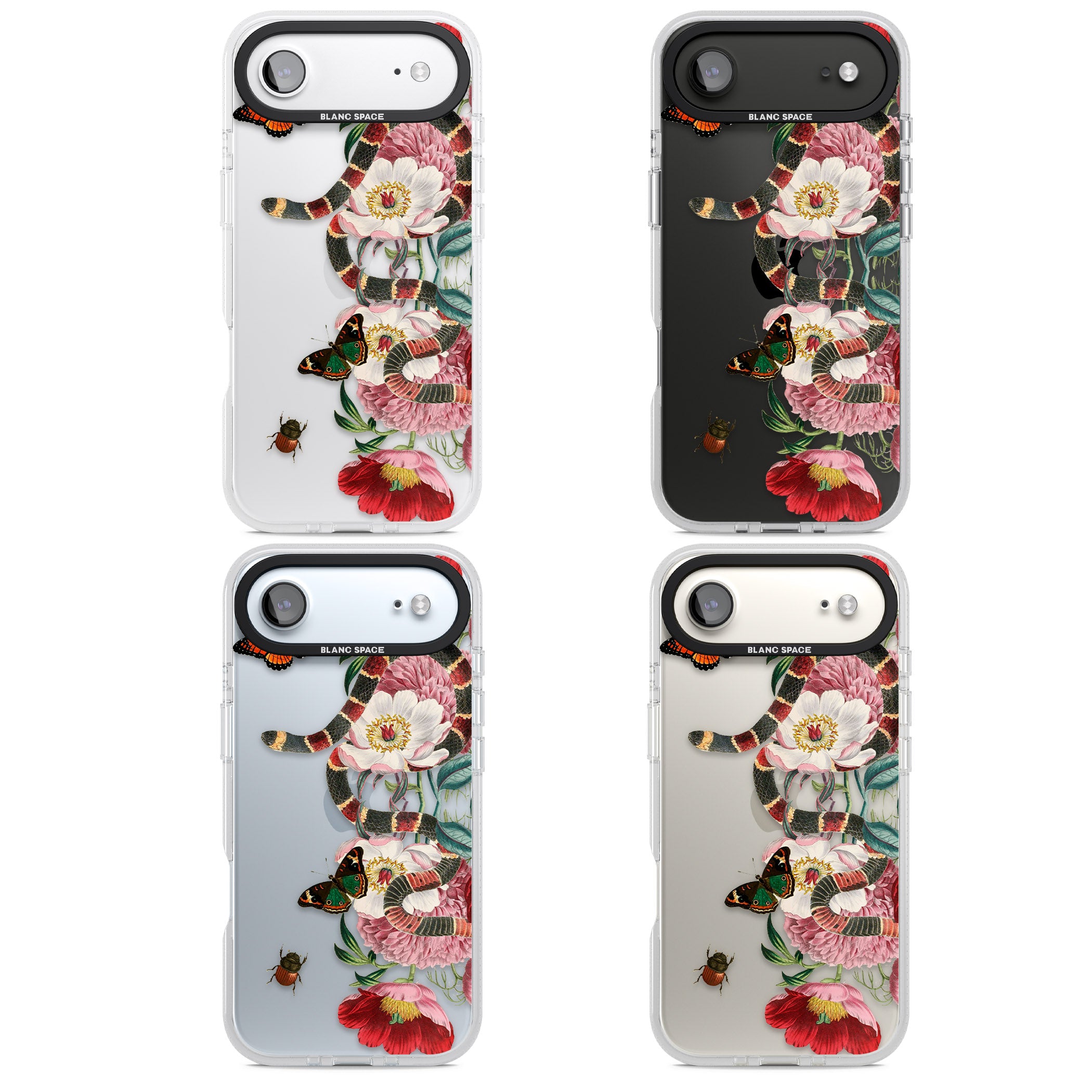 Floral Snake iPhone 17 Air Impact Air Clear Phone Case APT Impact Protection