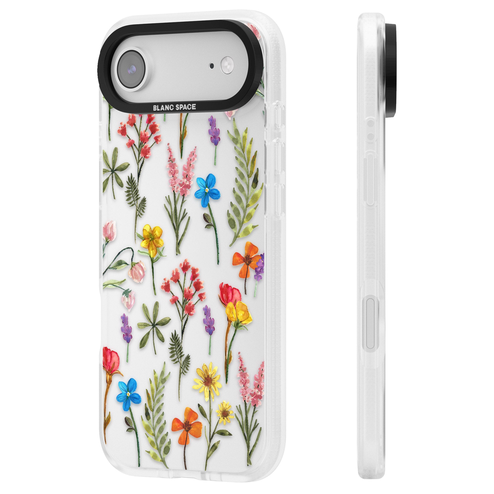 Spring Botanicals iPhone 17 Air Impact Air Clear Phone Case Side Profile