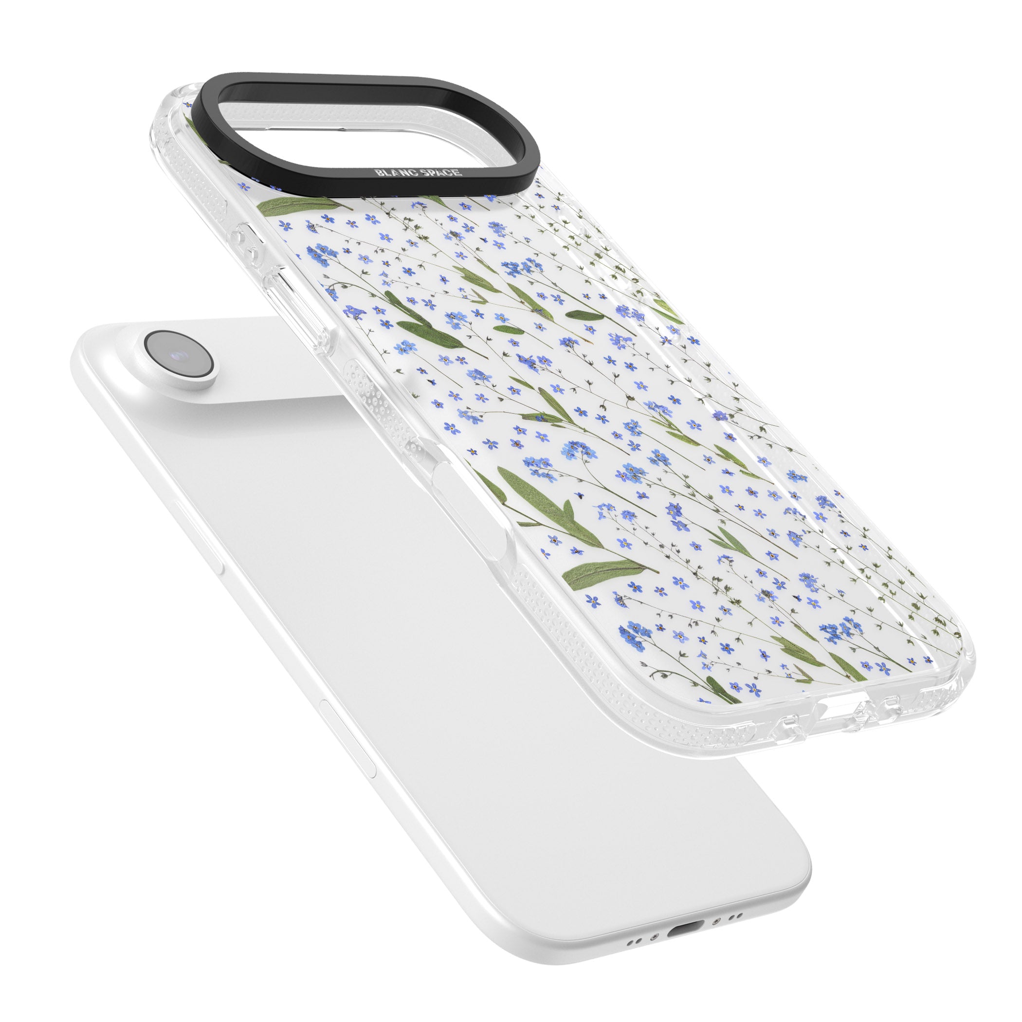 Blue Meadow Floral iPhone 17 Air Impact Air Clear Phone Case Colours
