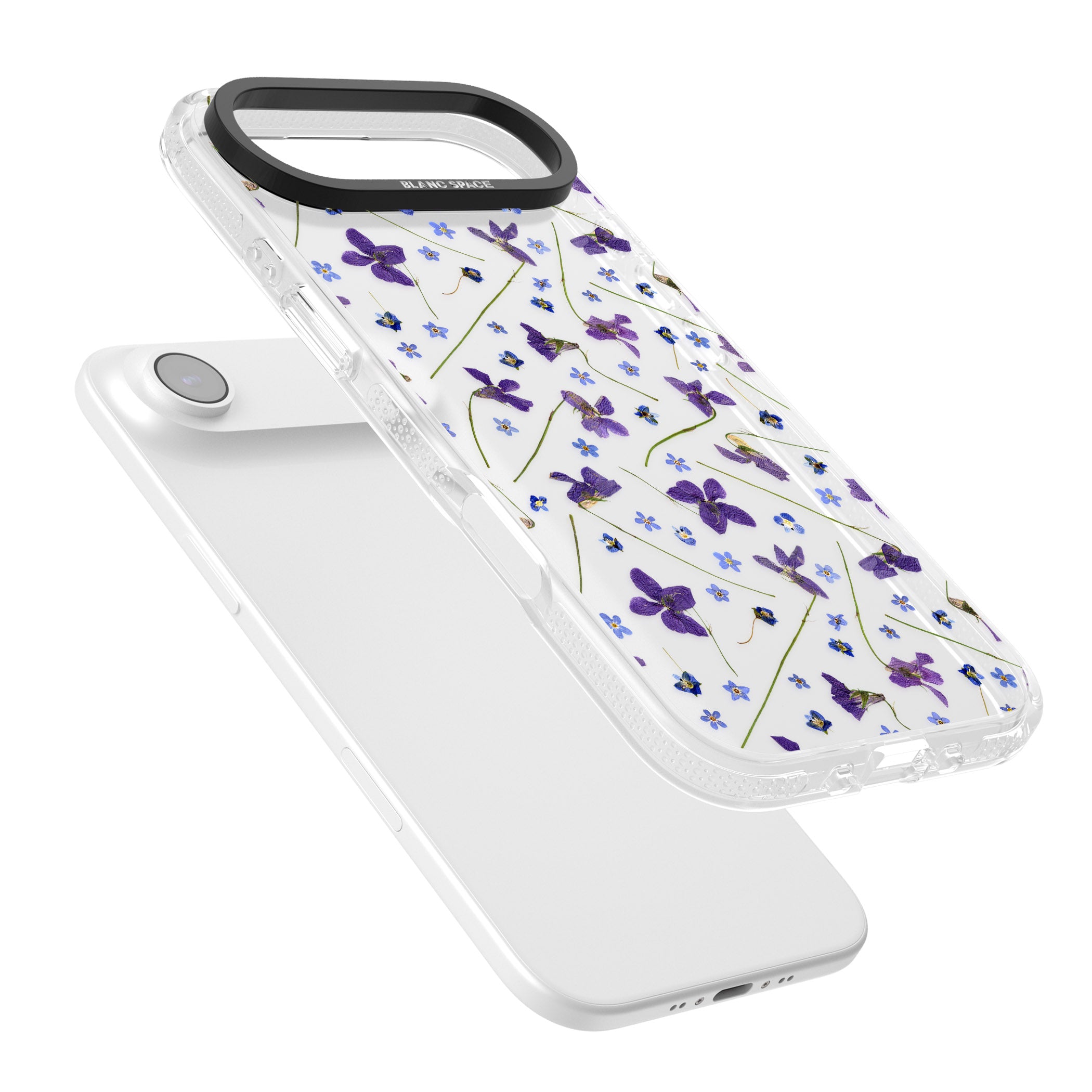 Pressed Violet Flower iPhone 17 Air Impact Air Clear Phone Case Colours