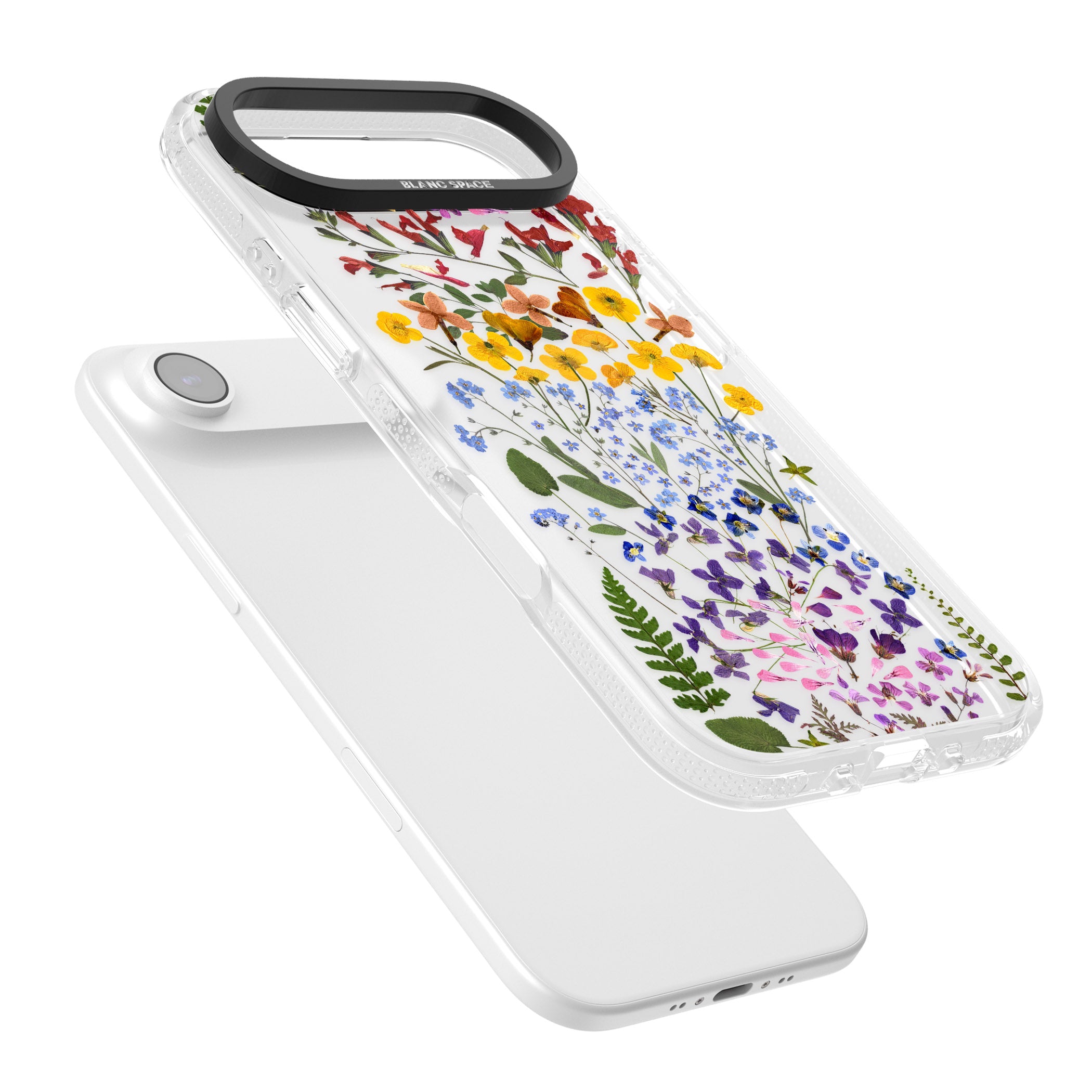 Pressed Wildflower Stripe iPhone 17 Air Impact Air Clear Phone Case Colours
