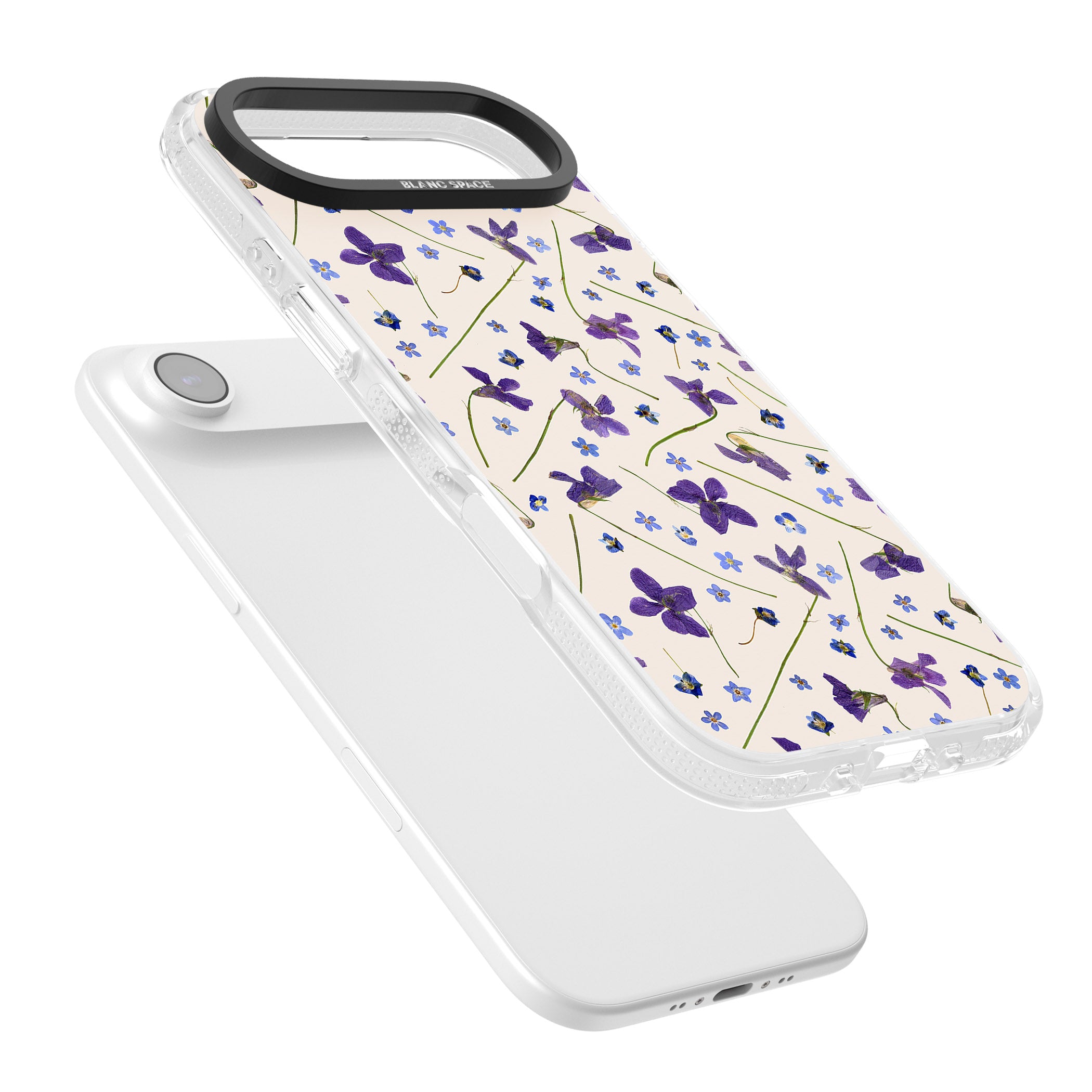 Violet Floral Dream Cream iPhone 17 Air Impact Air Clear Phone Case Colours