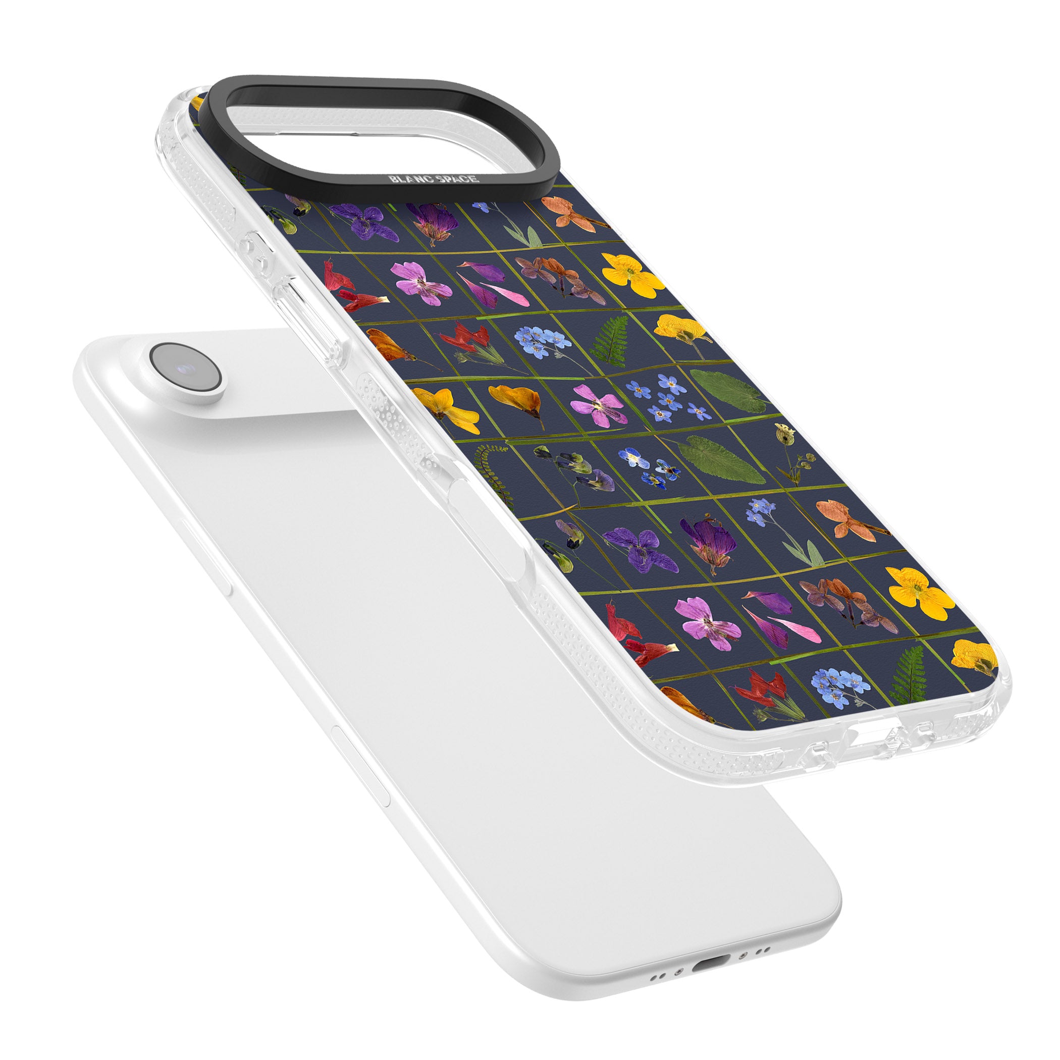 Wildflower Grid iPhone 17 Air Impact Air Clear Phone Case Colours