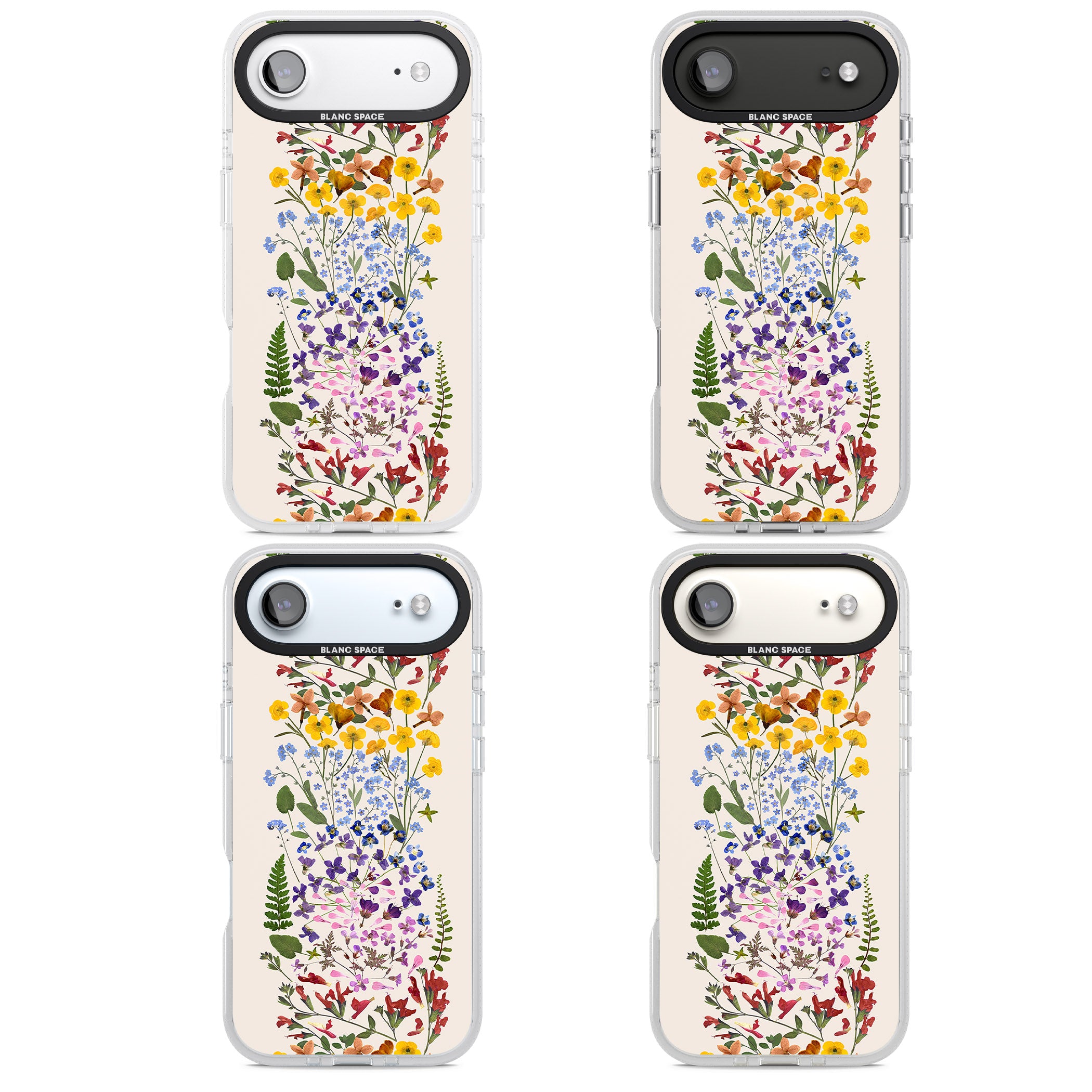 Cream Wildflower iPhone 17 Air Impact Air Clear Phone Case APT Impact Protection