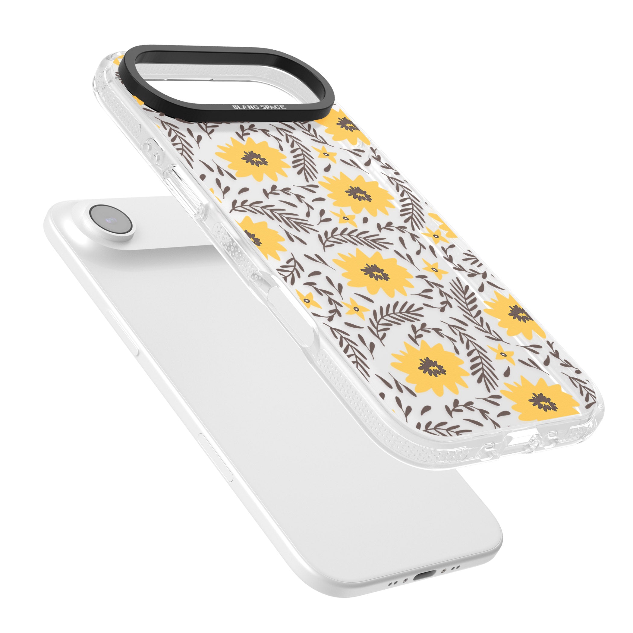 Yellow Blossoms Floral iPhone 17 Air Impact Air Clear Phone Case Colours