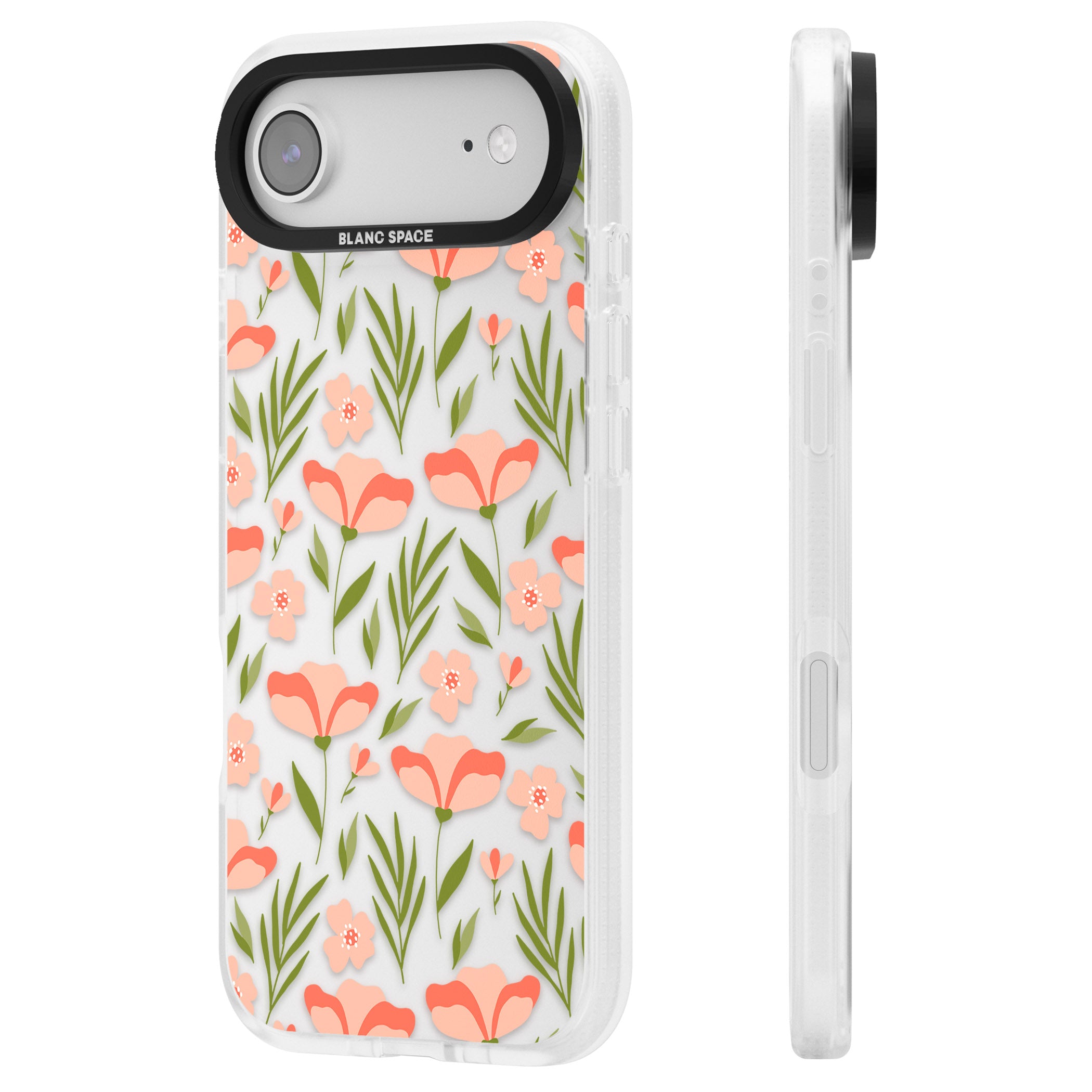 Blossom Bloom iPhone 17 Air Impact Air Clear Phone Case Side Profile