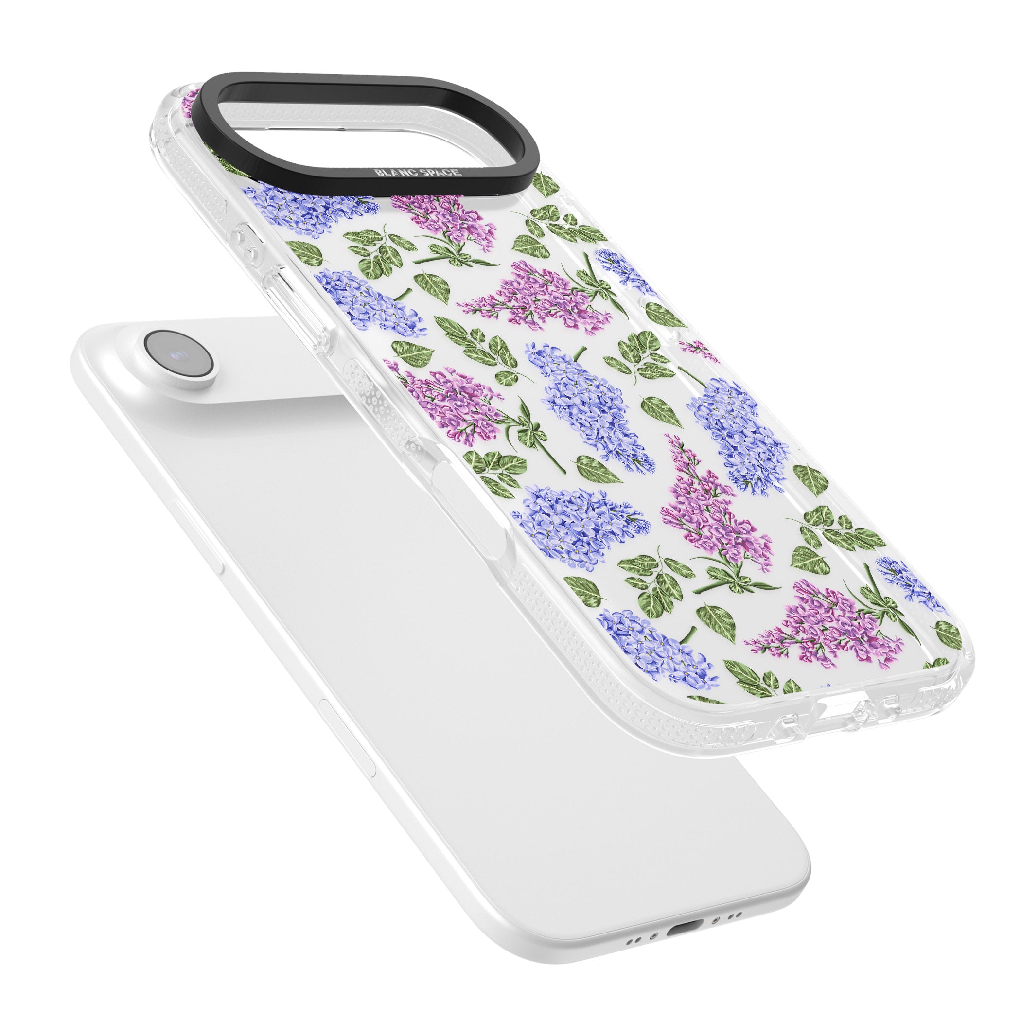 Purple Blossoms Transparent Floral iPhone 17 Air Impact Air Clear Phone Case Colours