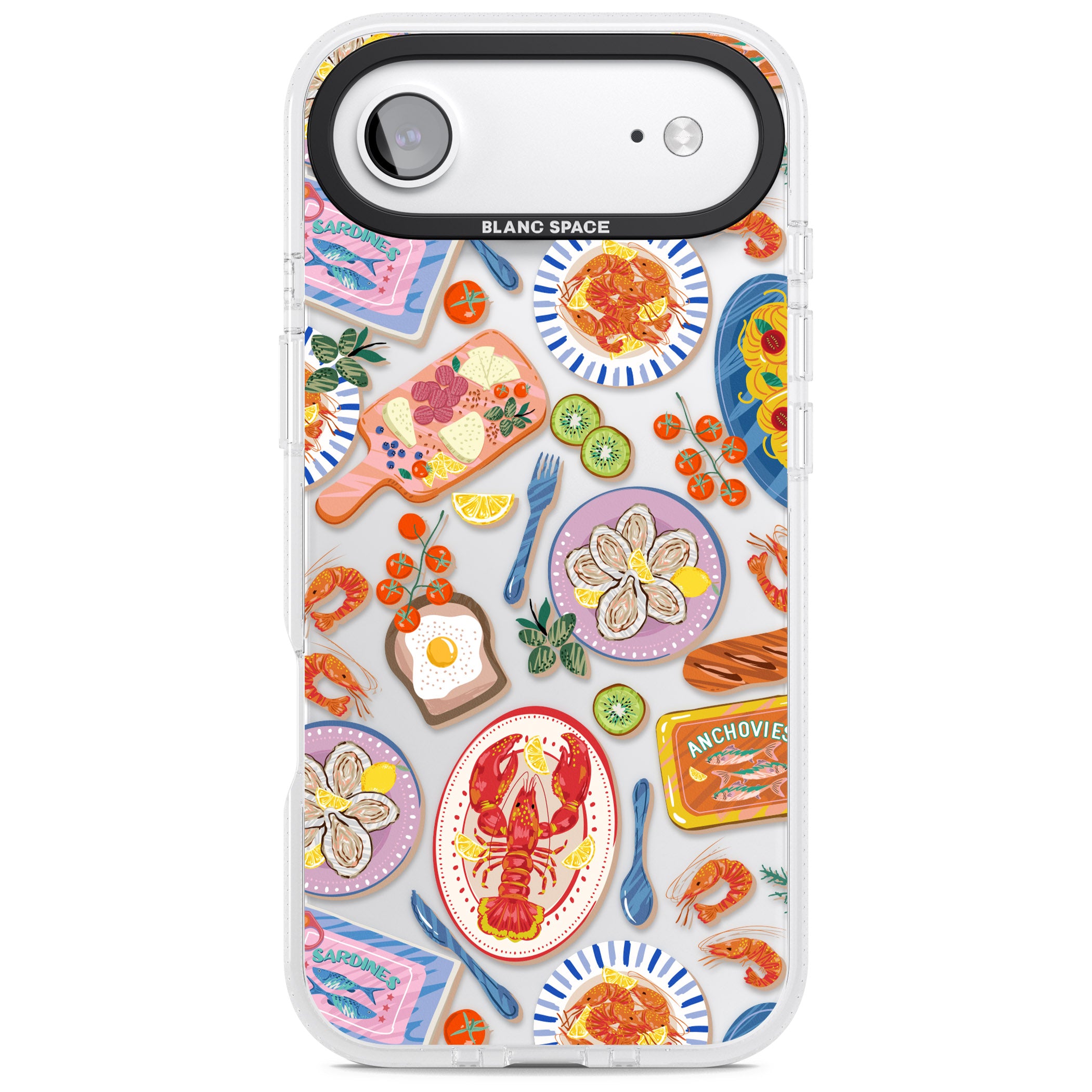 Seafood Pattern iPhone 17 Air Impact Air Clear Phone Case