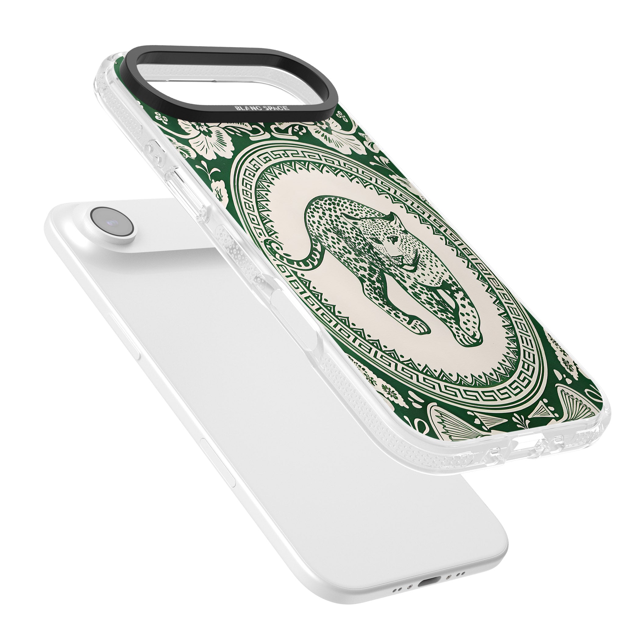 Green Leopard iPhone 17 Air Impact Air Clear Phone Case Colours