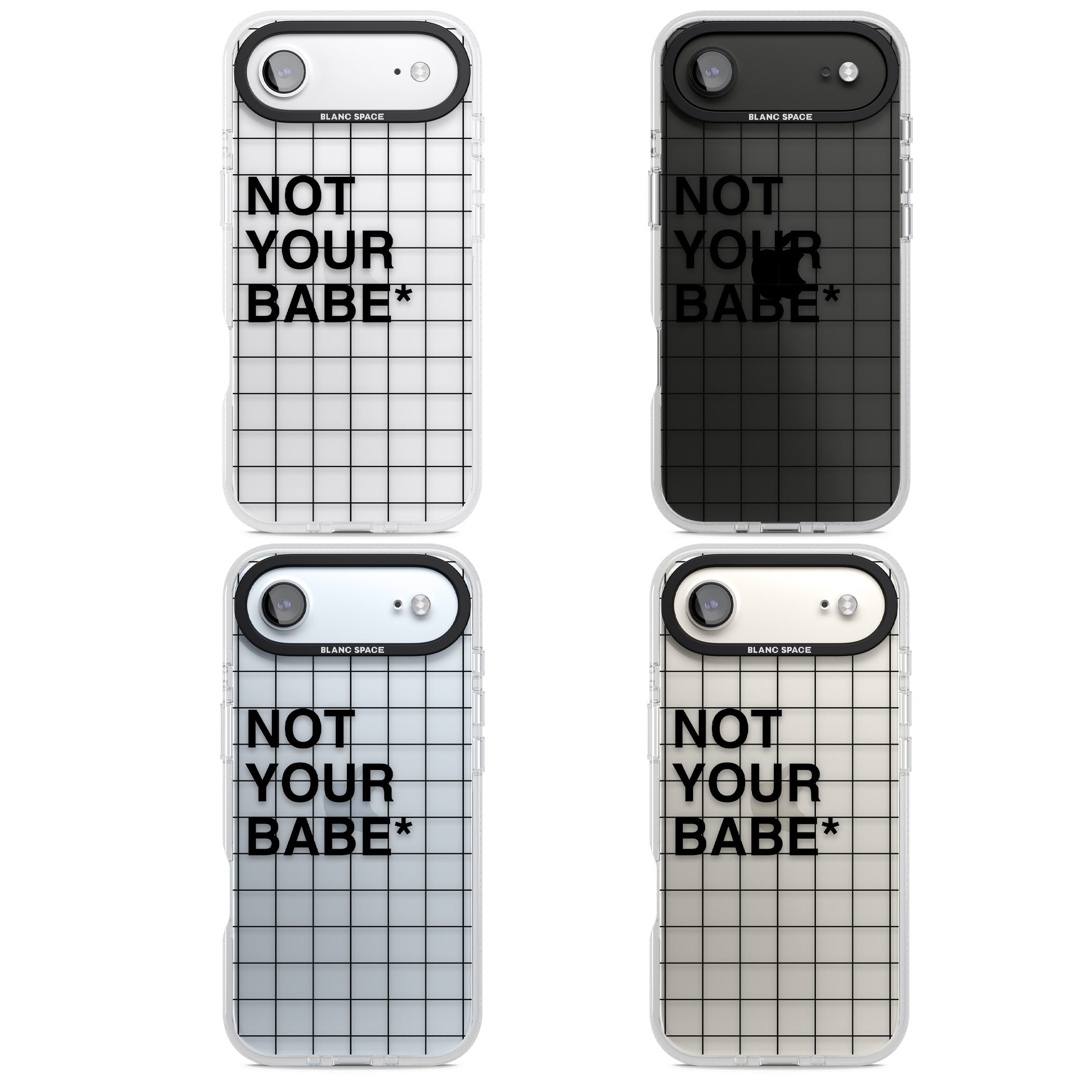 Not Your Babe iPhone 17 Air Impact Air Clear Phone Case APT Impact Protection