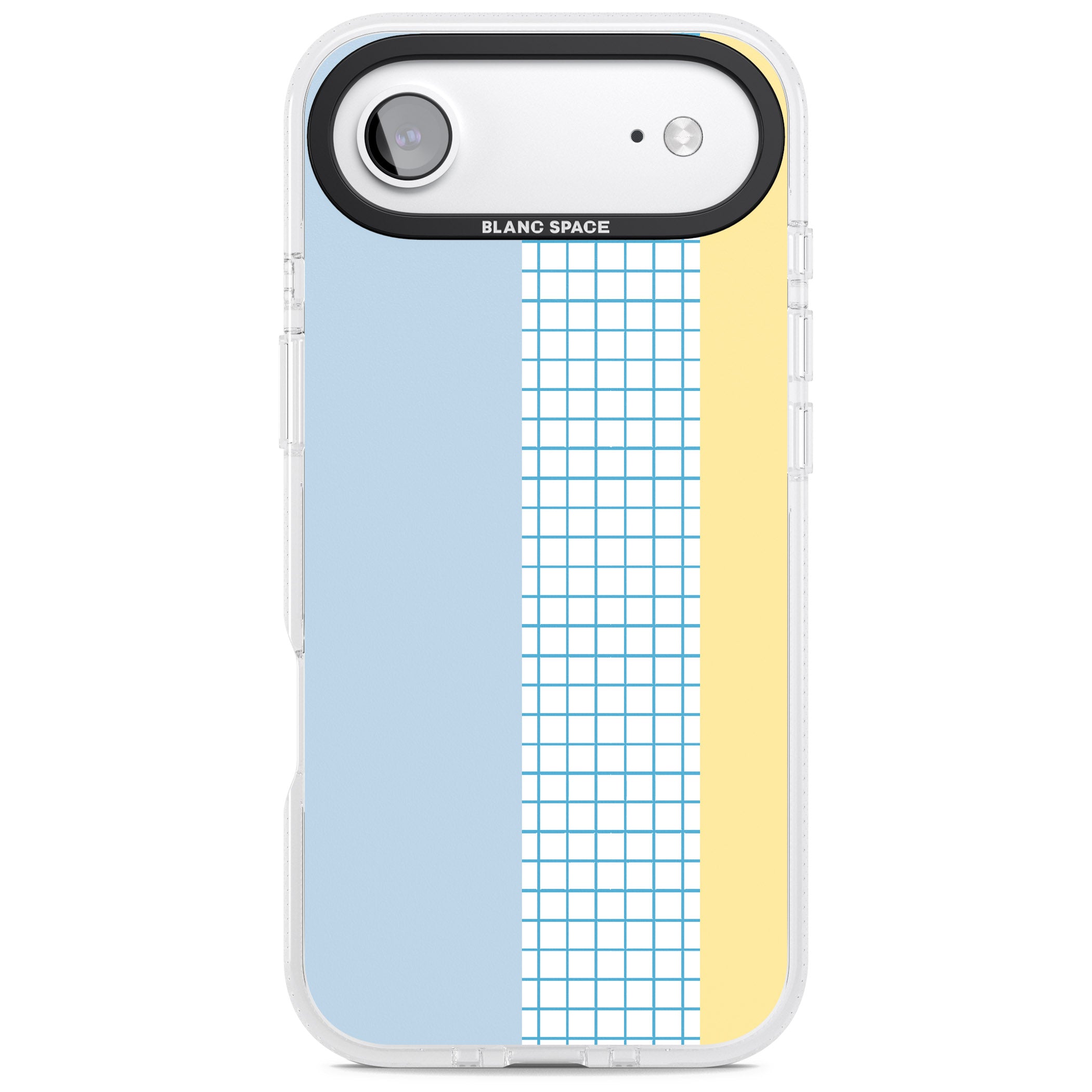 Abstract Grid Blue & Yellow iPhone 17 Air Impact Air Clear Phone Case