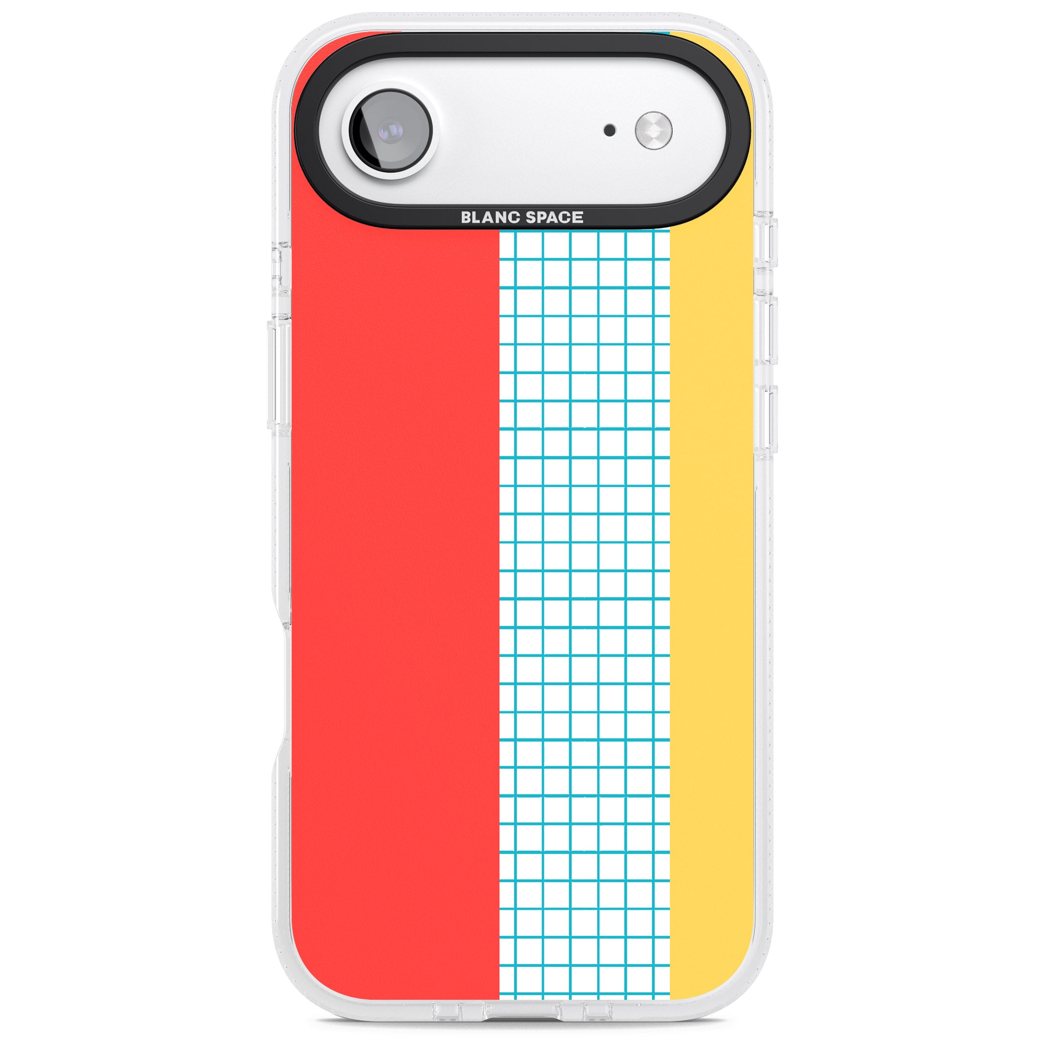 Abstract Grid Red, Blue, Yellow iPhone 17 Air Impact Air Clear Phone Case