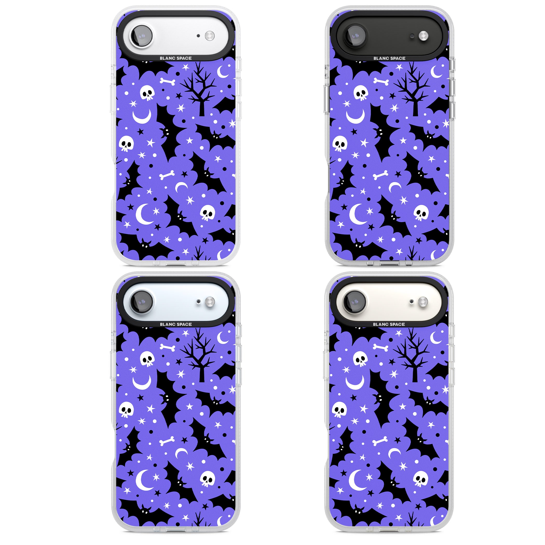 Bats N' Bones Pattern iPhone 17 Air Impact Air Clear Phone Case APT Impact Protection