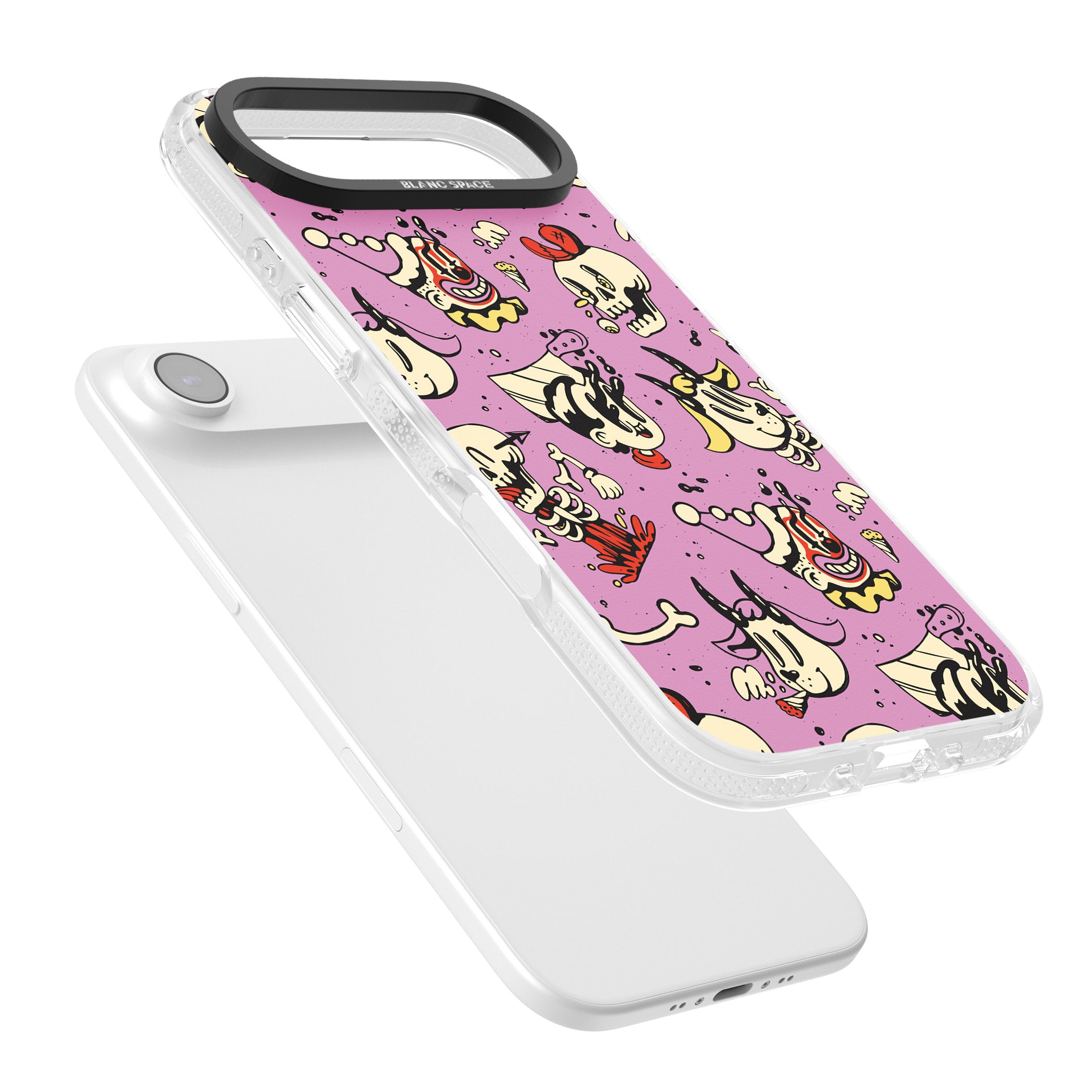Purple Retro Halloween Pattern iPhone 17 Air Impact Air Clear Phone Case Colours