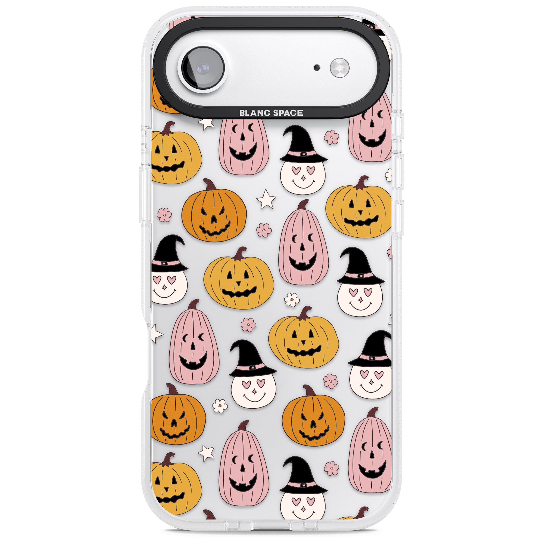 Witches And Pumpkins Pattern iPhone 17 Air Impact Air Clear Phone Case