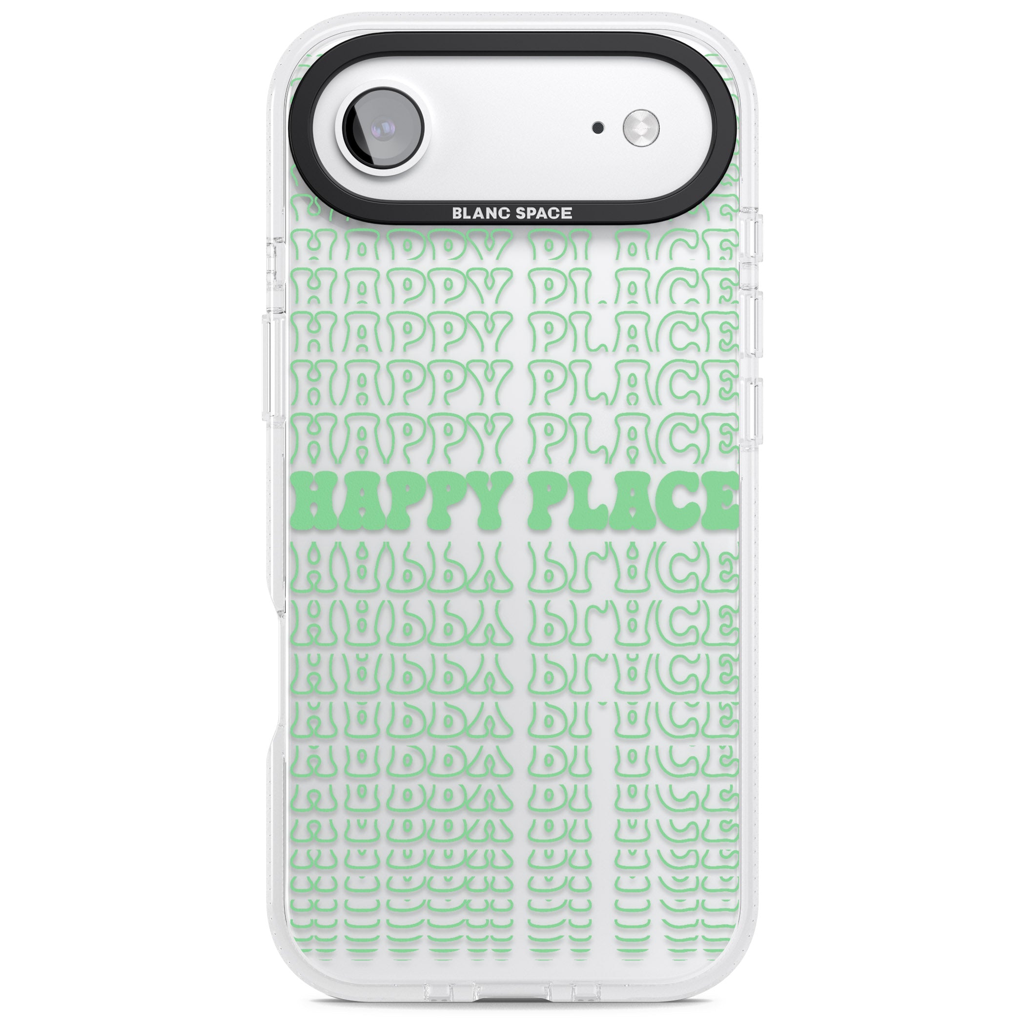 Happy Place (Green) iPhone 17 Air Impact Air Clear Phone Case