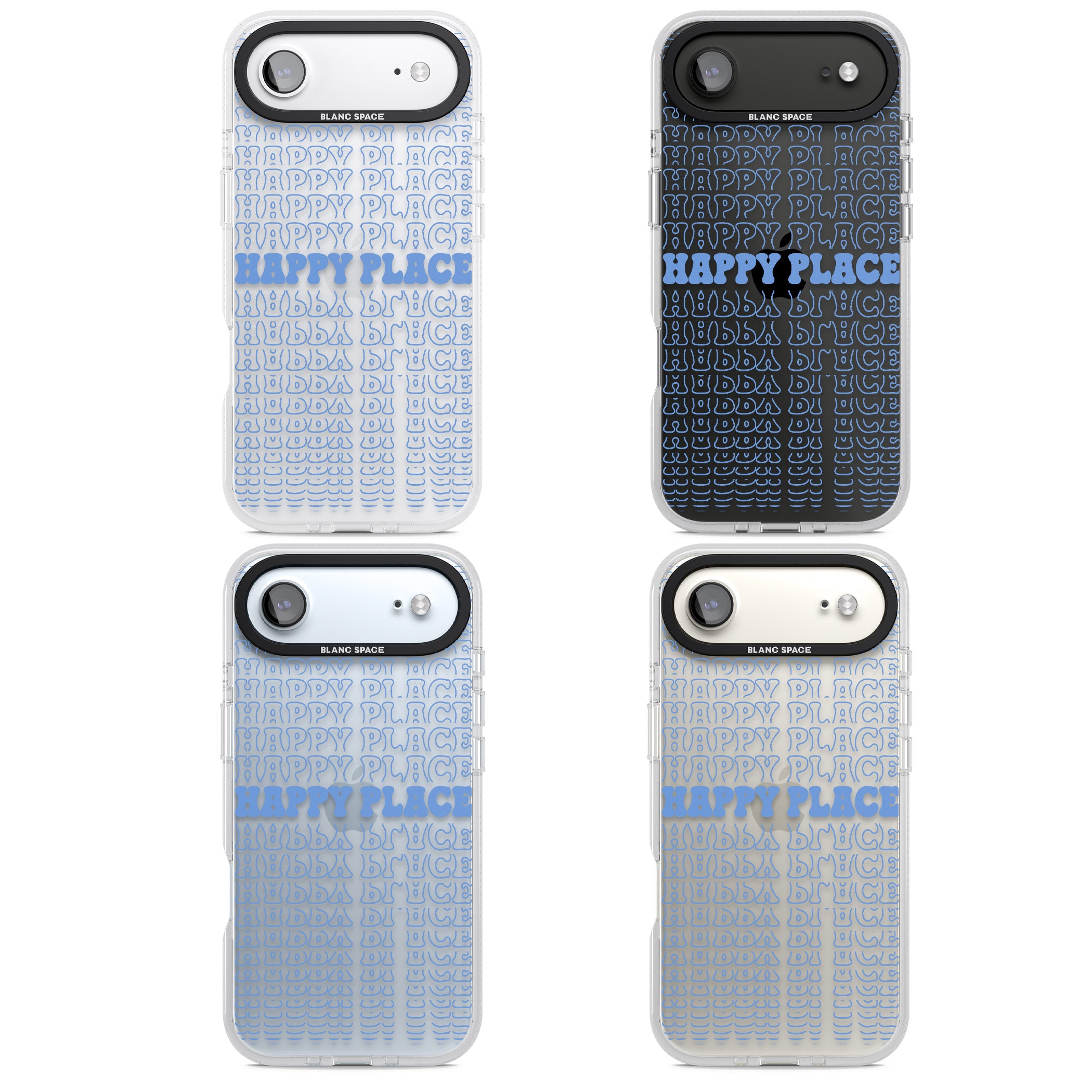 Happy Place (Blue) iPhone 17 Air Impact Air Clear Phone Case APT Impact Protection