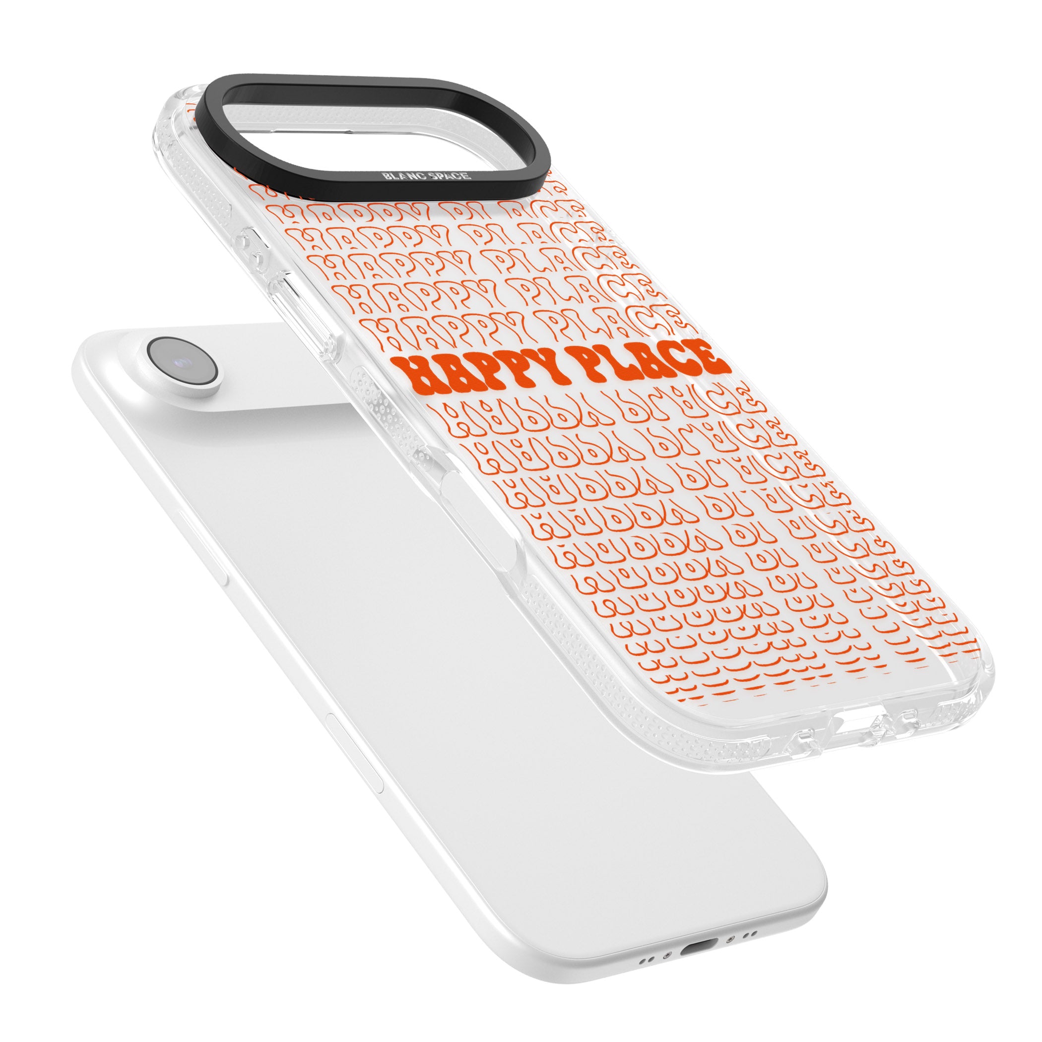 Happy Place (Orange) iPhone 17 Air Impact Air Clear Phone Case Colours