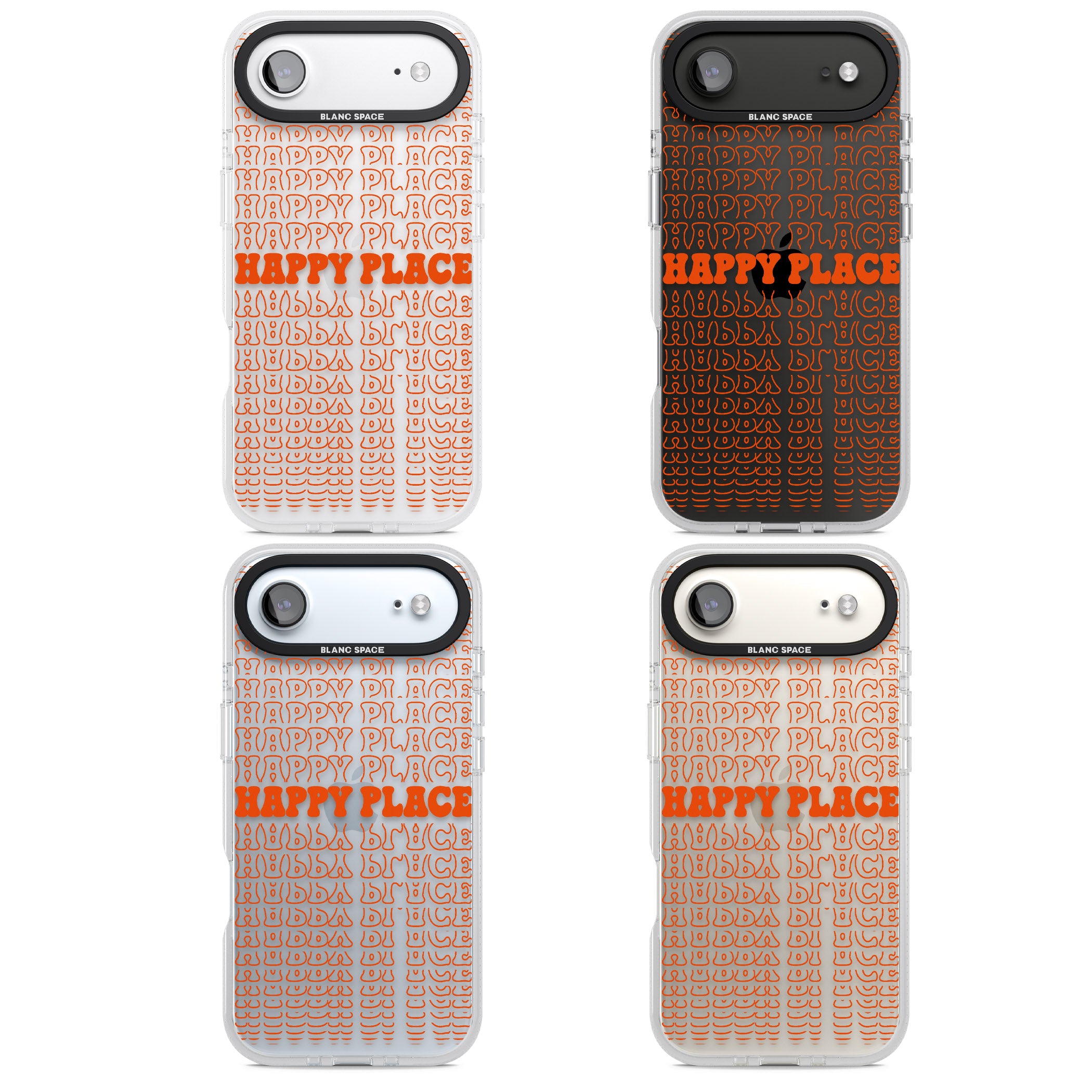 Happy Place (Orange) iPhone 17 Air Impact Air Clear Phone Case APT Impact Protection