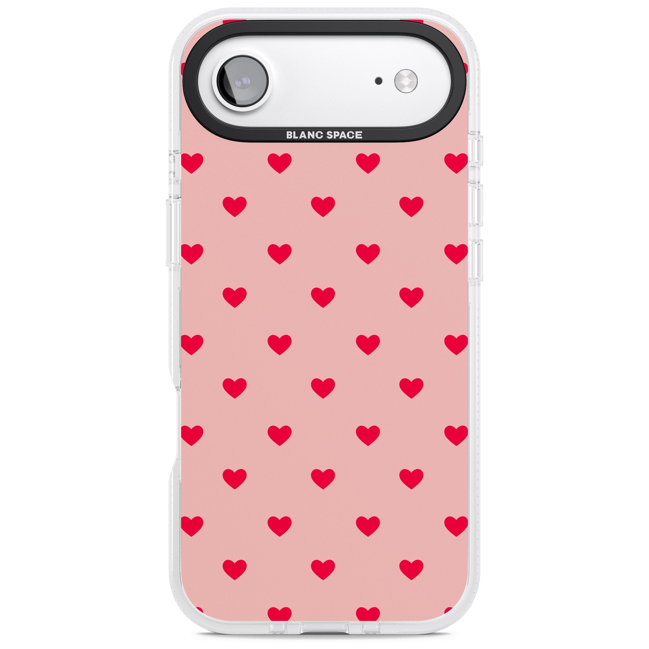 Small Heart Pattern: Red & Pink iPhone 17 Air Impact Air Clear Phone Case