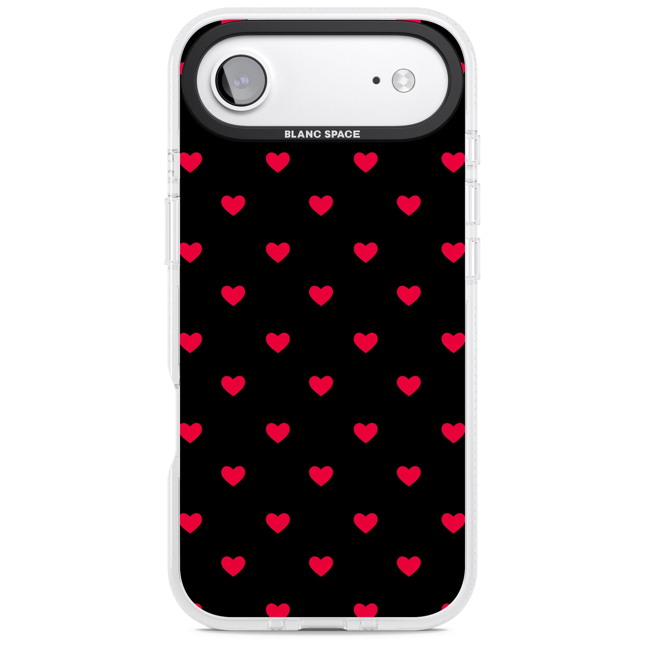 Small Heart Pattern: Red & iPhone 17 Air Impact Air Clear Phone Case