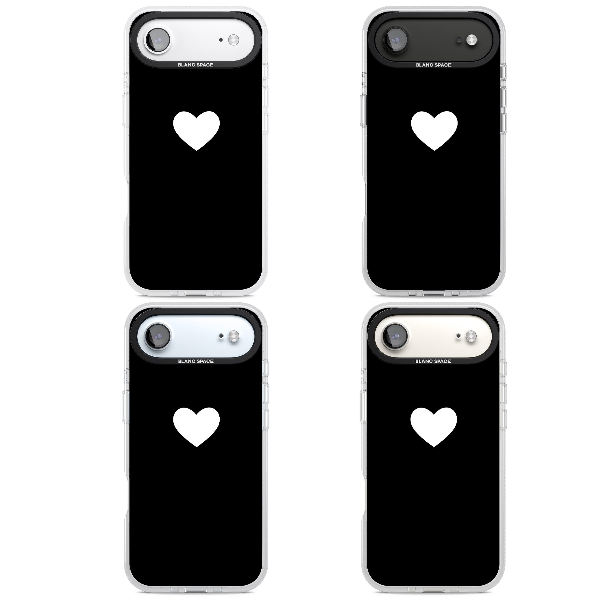 Single Heart Design: White & iPhone 17 Air Impact Air Clear Phone Case APT Impact Protection