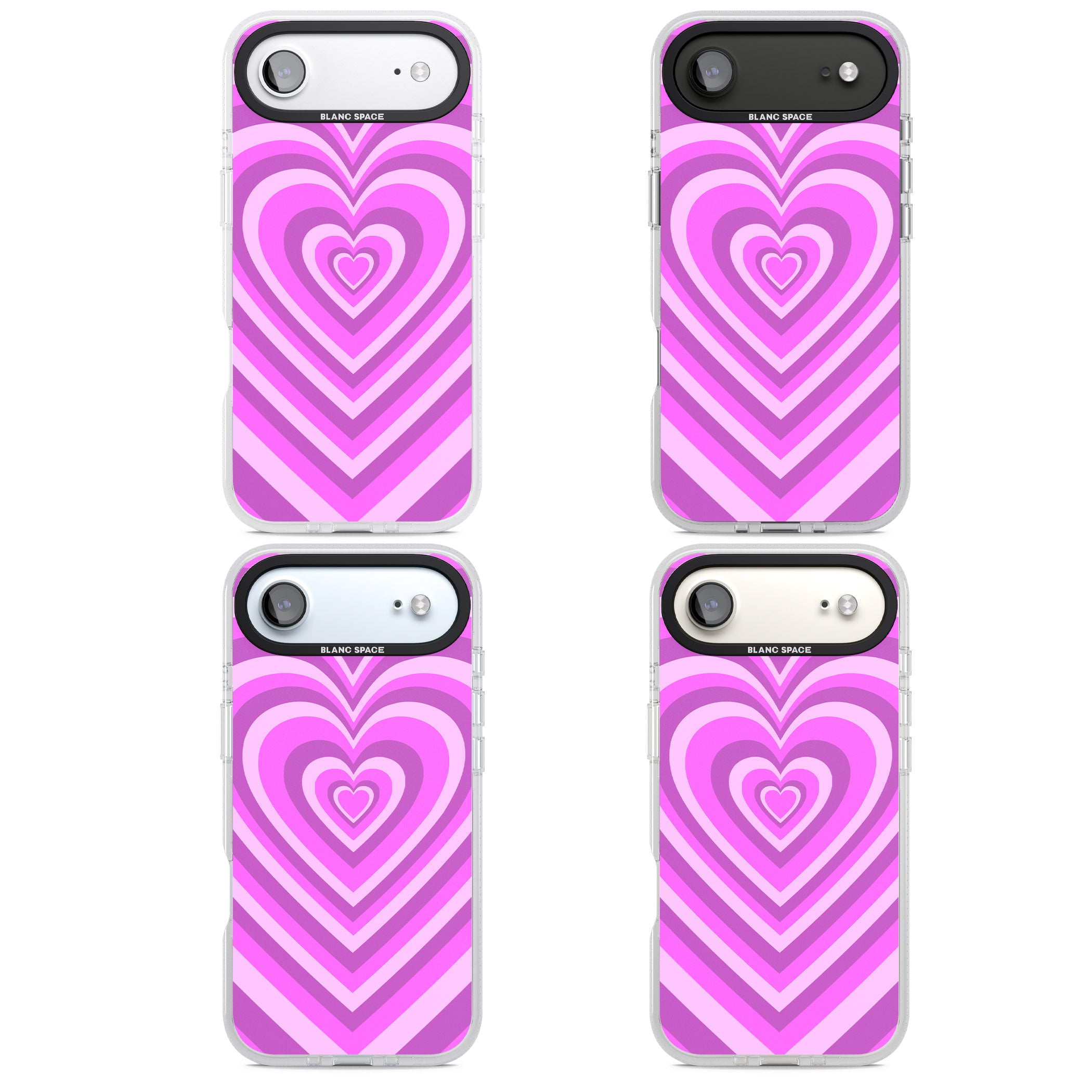 Pink Heart Illusion iPhone 17 Air Impact Air Clear Phone Case APT Impact Protection