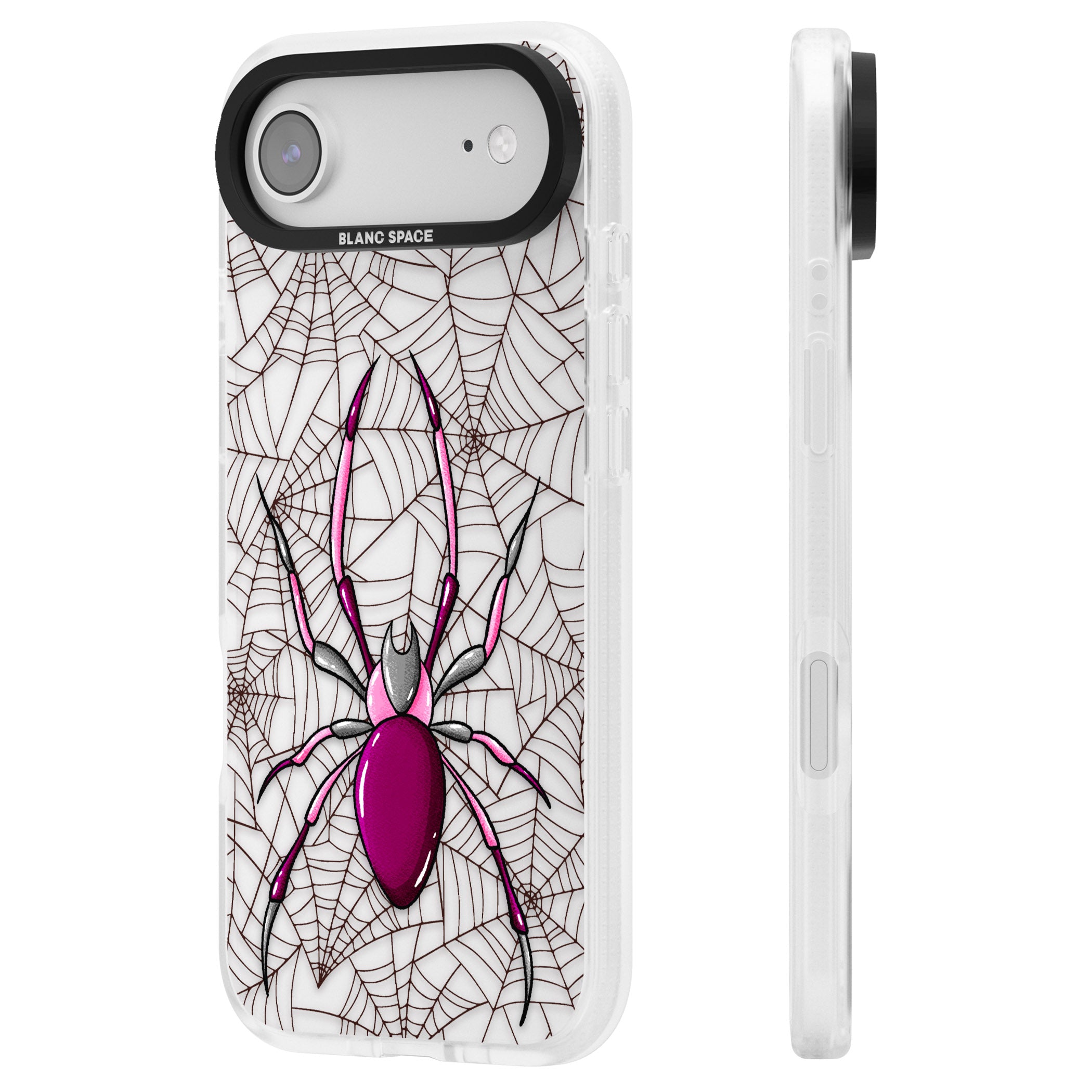 Arachnophobia iPhone 17 Air Impact Air Clear Phone Case Side Profile
