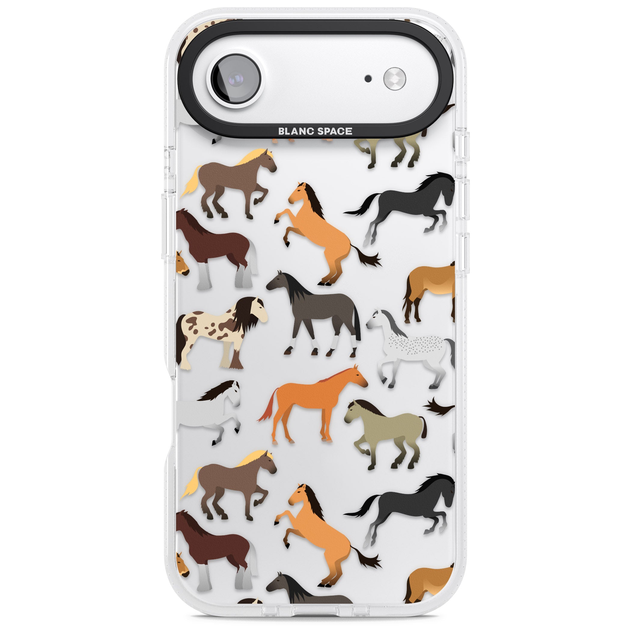 Horse Pattern iPhone 17 Air Impact Air Clear Phone Case