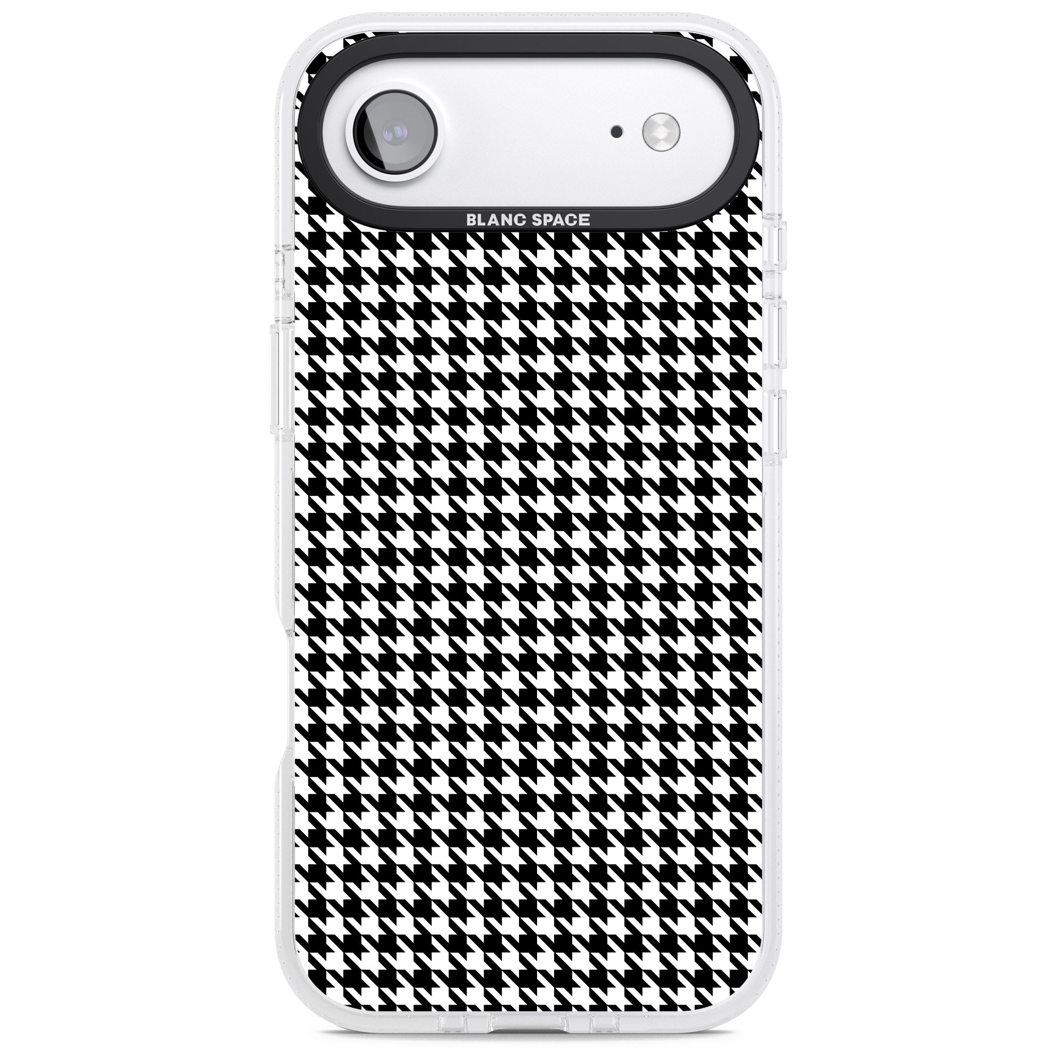 Black Houndstooth Pattern iPhone 17 Air Impact Air Clear Phone Case
