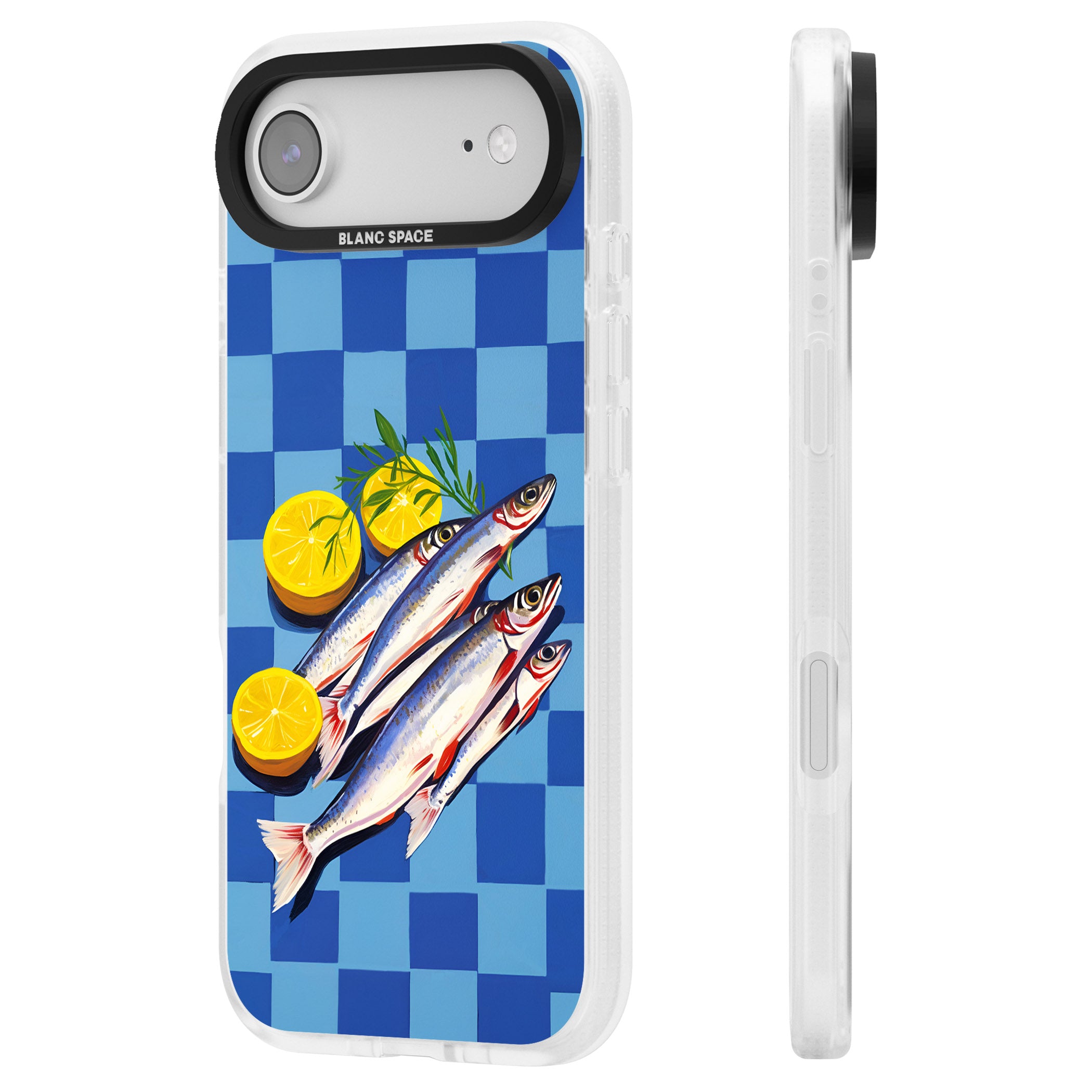 Fish & Lemons iPhone 17 Air Impact Air Clear Phone Case Side Profile