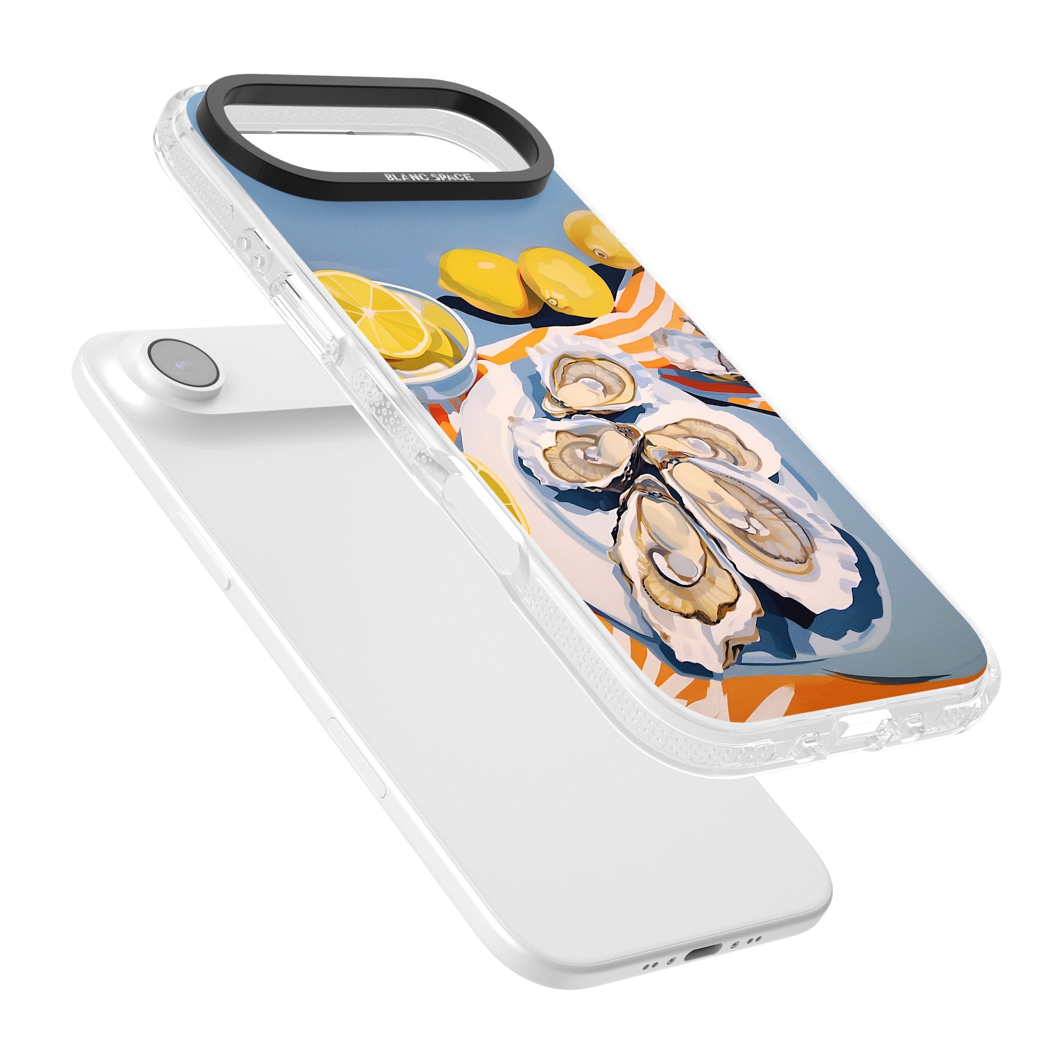 Fresh Oysters & Lemons iPhone 17 Air Impact Air Clear Phone Case Colours
