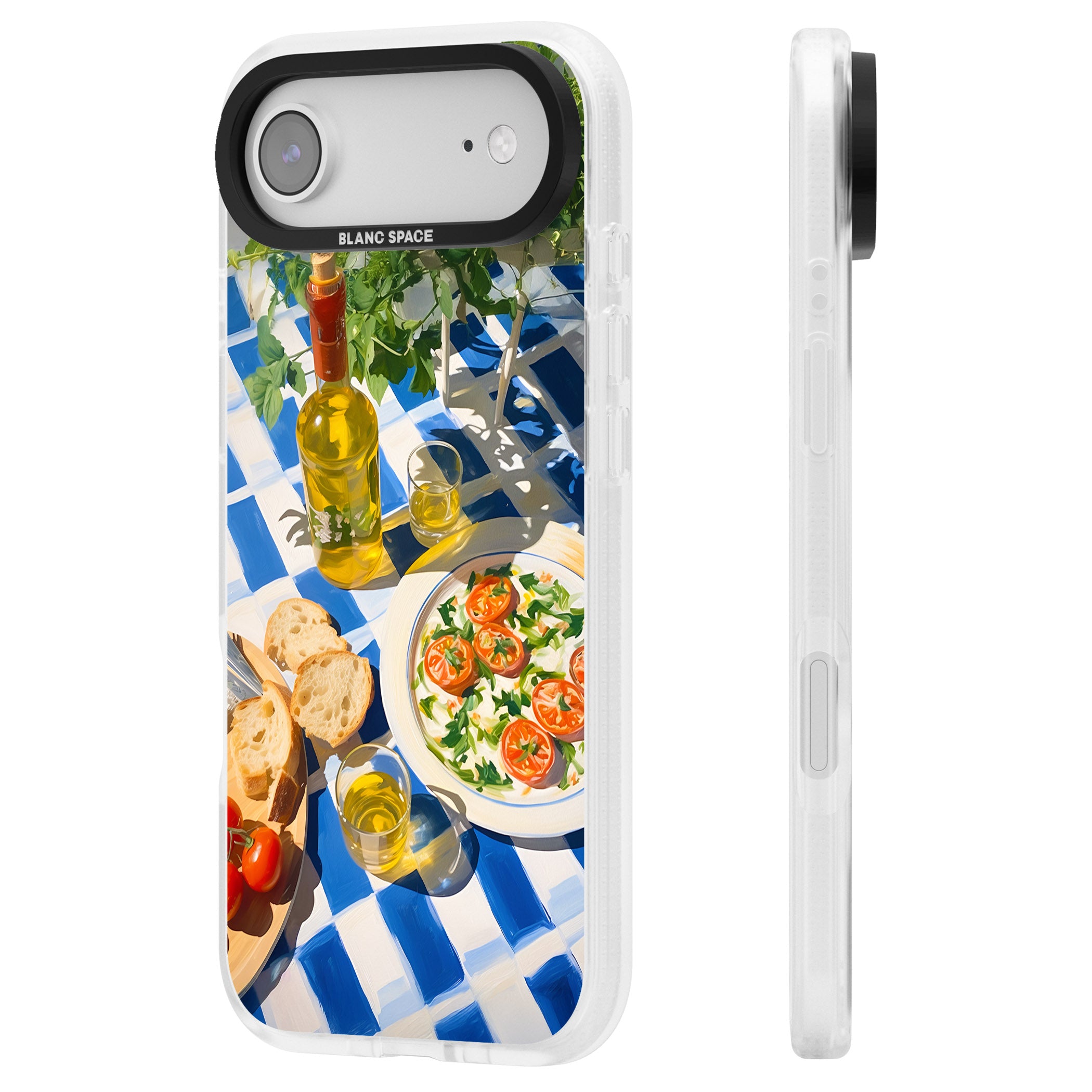 Caprese Salad iPhone 17 Air Impact Air Clear Phone Case Side Profile