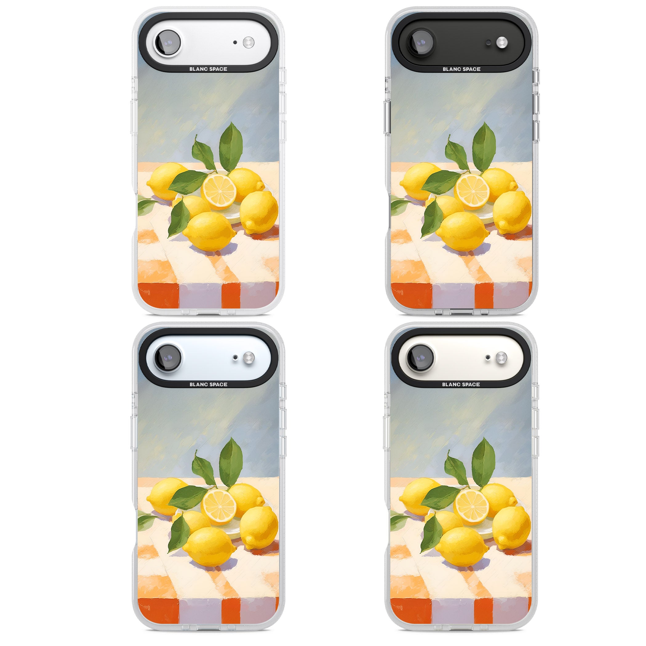 Lemons on Checkered Cloth iPhone 17 Air Impact Air Clear Phone Case APT Impact Protection