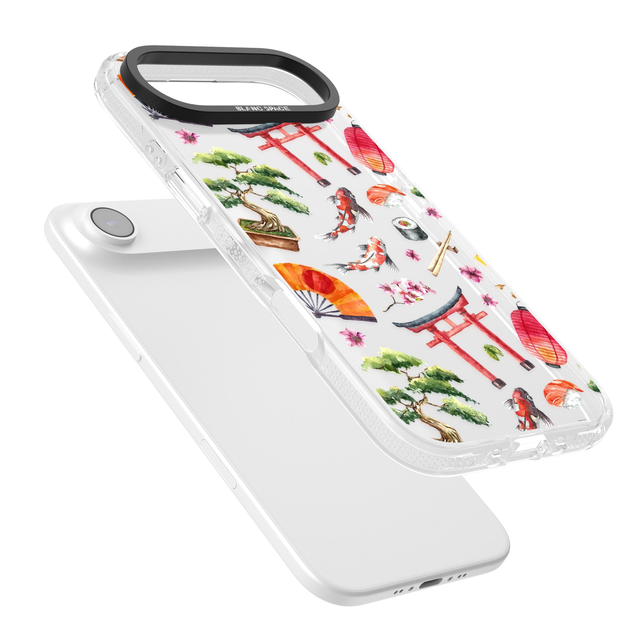 Japanese Watercolor iPhone 17 Air Impact Air Clear Phone Case Colours