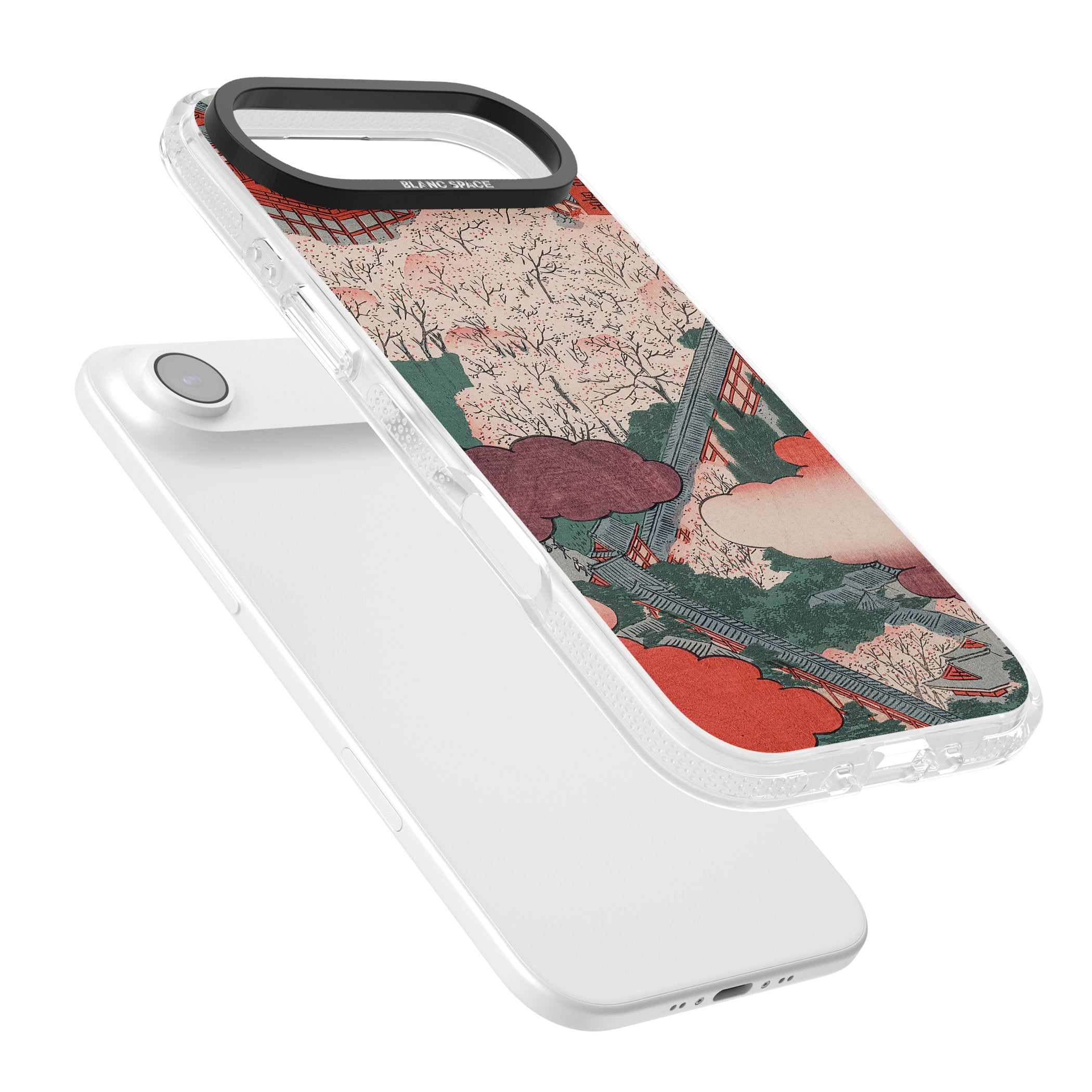 Vintage Japanese Illustrations Japanese City iPhone 17 Air Impact Air Clear Phone Case Colours