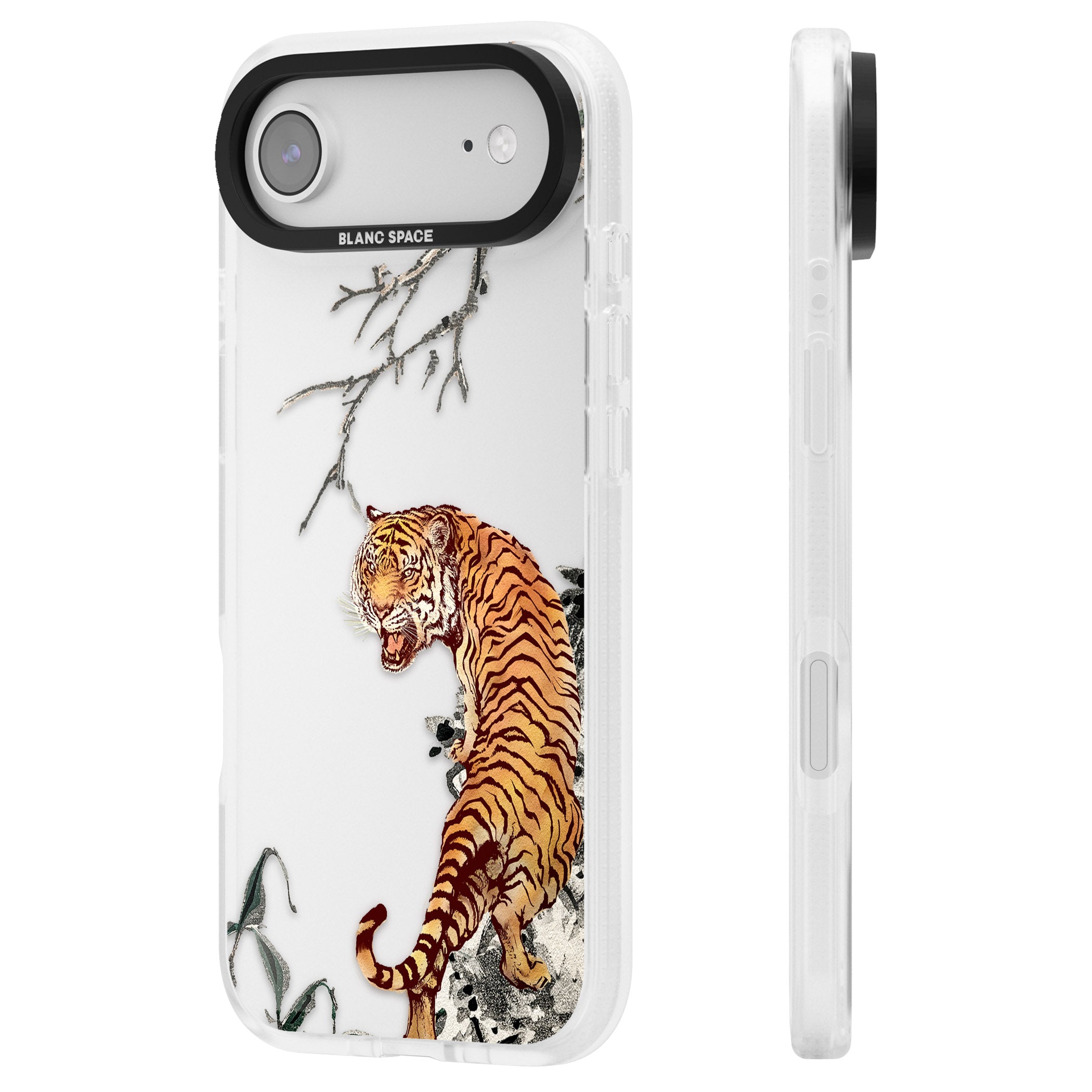 Roaring Tiger iPhone 17 Air Impact Air Clear Phone Case Side Profile