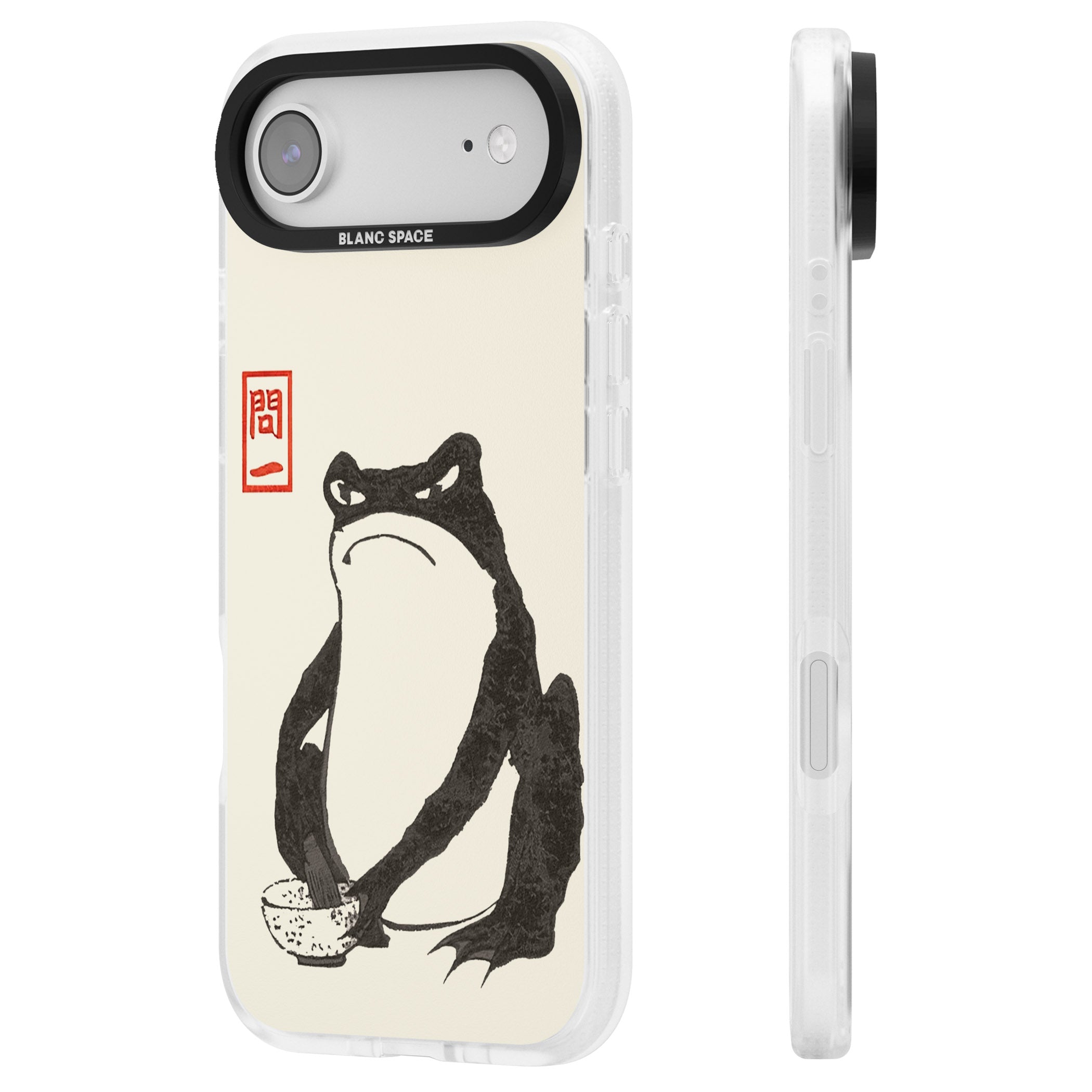 Matsumoto Hoji Grumpy Toad iPhone 17 Air Impact Air Clear Phone Case Side Profile