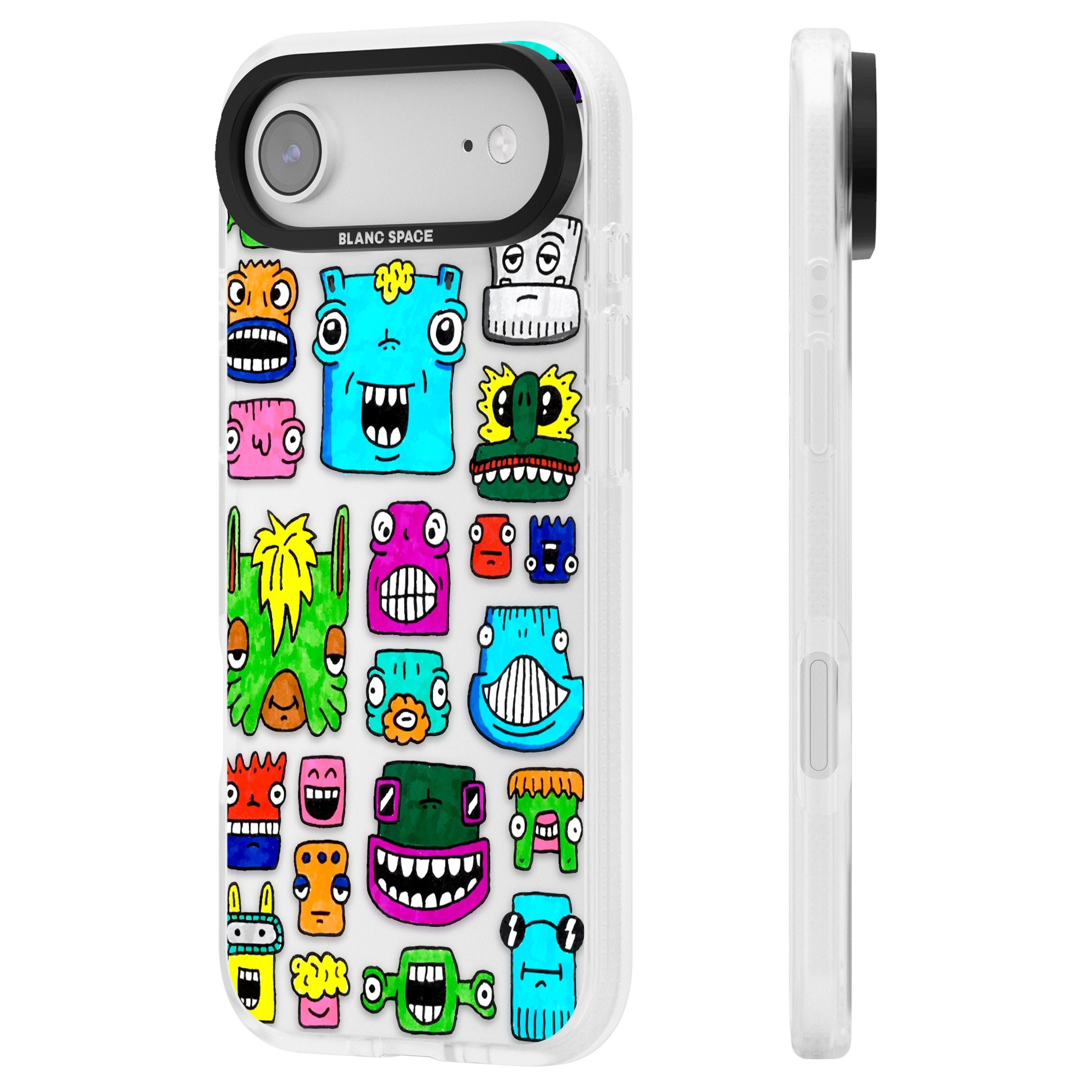 Burst Heads Colour iPhone 17 Air Impact Air Clear Phone Case Side Profile