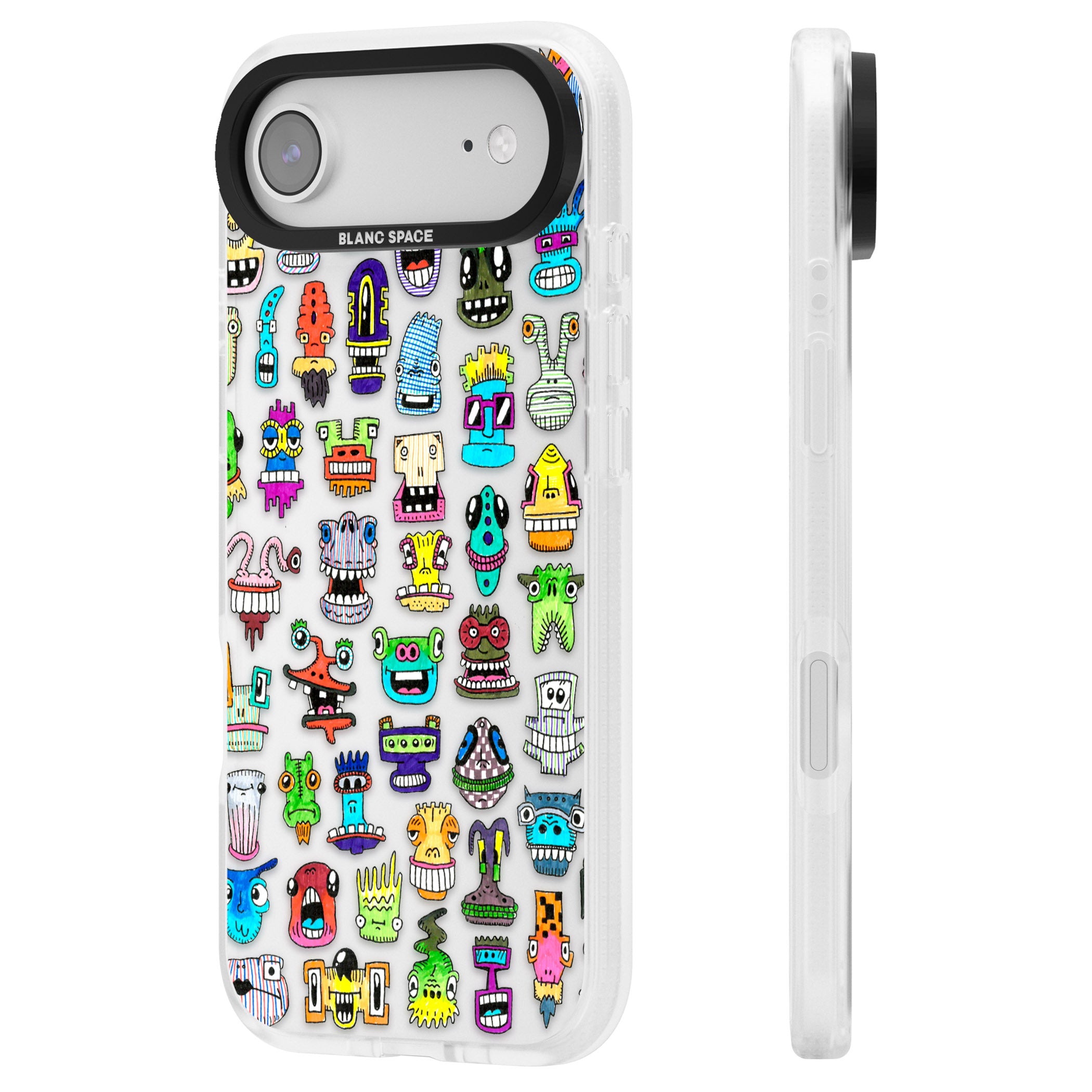 Familiar Faces iPhone 17 Air Impact Air Clear Phone Case Side Profile