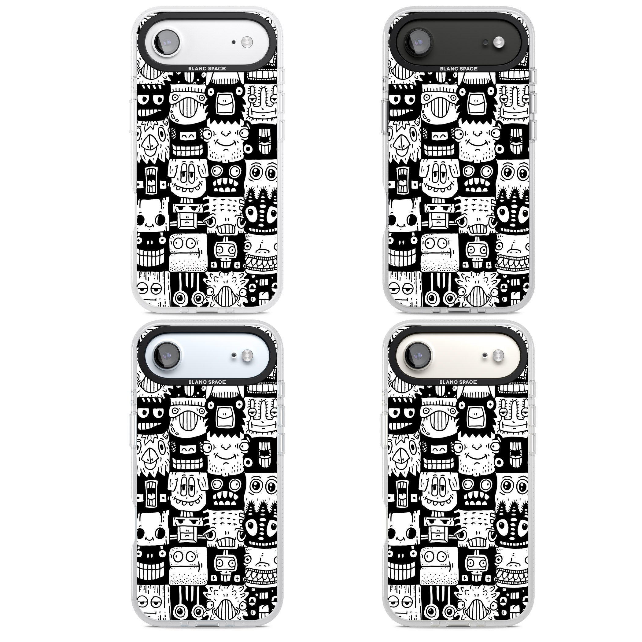 Checkerboard Heads iPhone 17 Air Impact Air Clear Phone Case APT Impact Protection