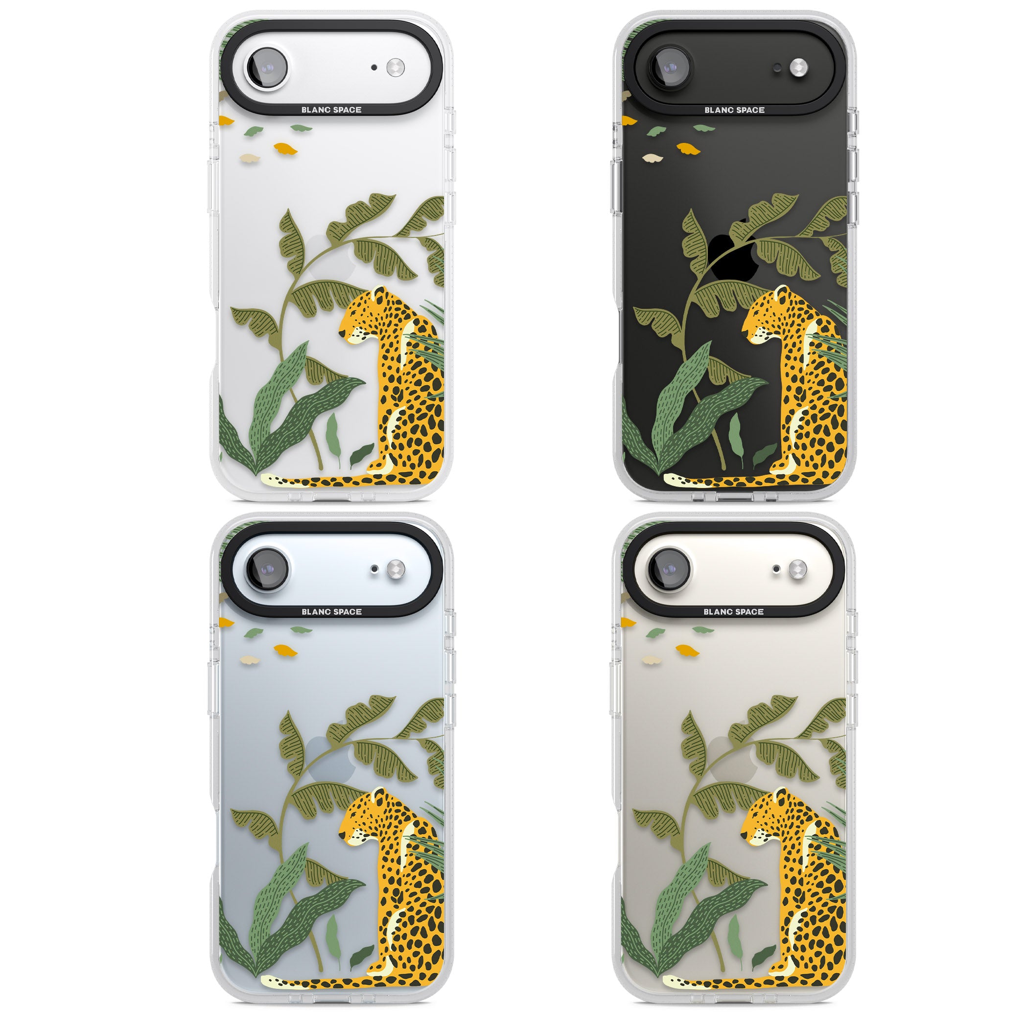 Large Jungle Cat Pattern iPhone 17 Air Impact Air Clear Phone Case APT Impact Protection