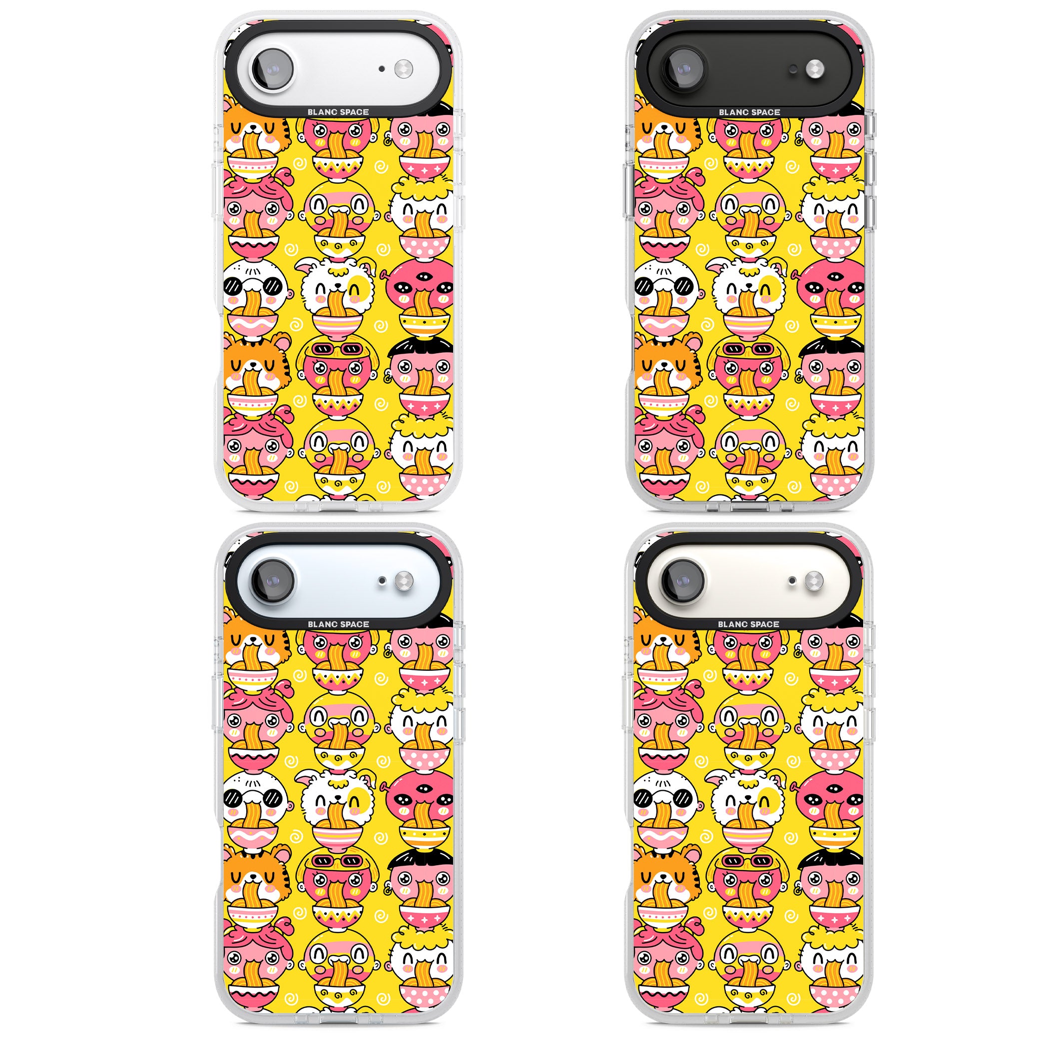 Ramen Noodle Kawaii Pattern iPhone 17 Air Impact Air Clear Phone Case APT Impact Protection